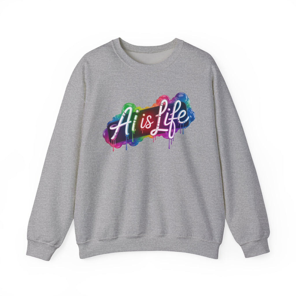 AI is LIFE  “PipeDream Intelligence”  Heavy Blend™ Crewneck Sweatshirt
