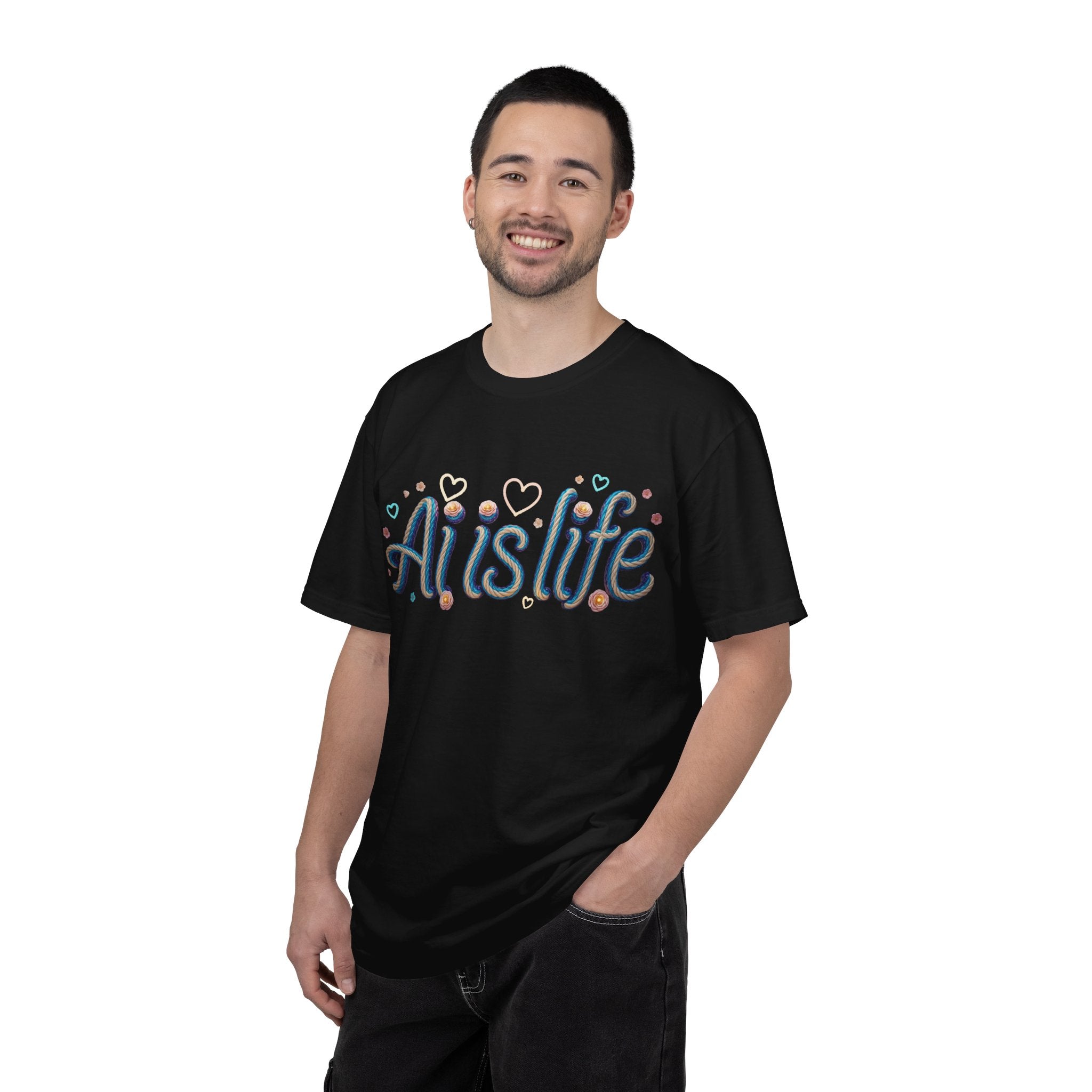AI is Life  "TWISTED BEAUTY" Unisex Garment-Dyed T-shirt