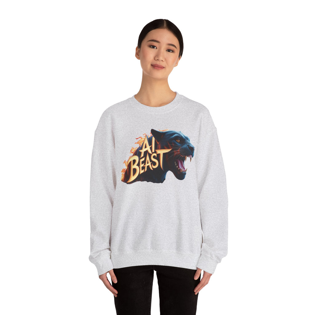 AI BEAST  "Wildfire Algorithm" Unisex Heavy Blend™ Crewneck Sweatshirt