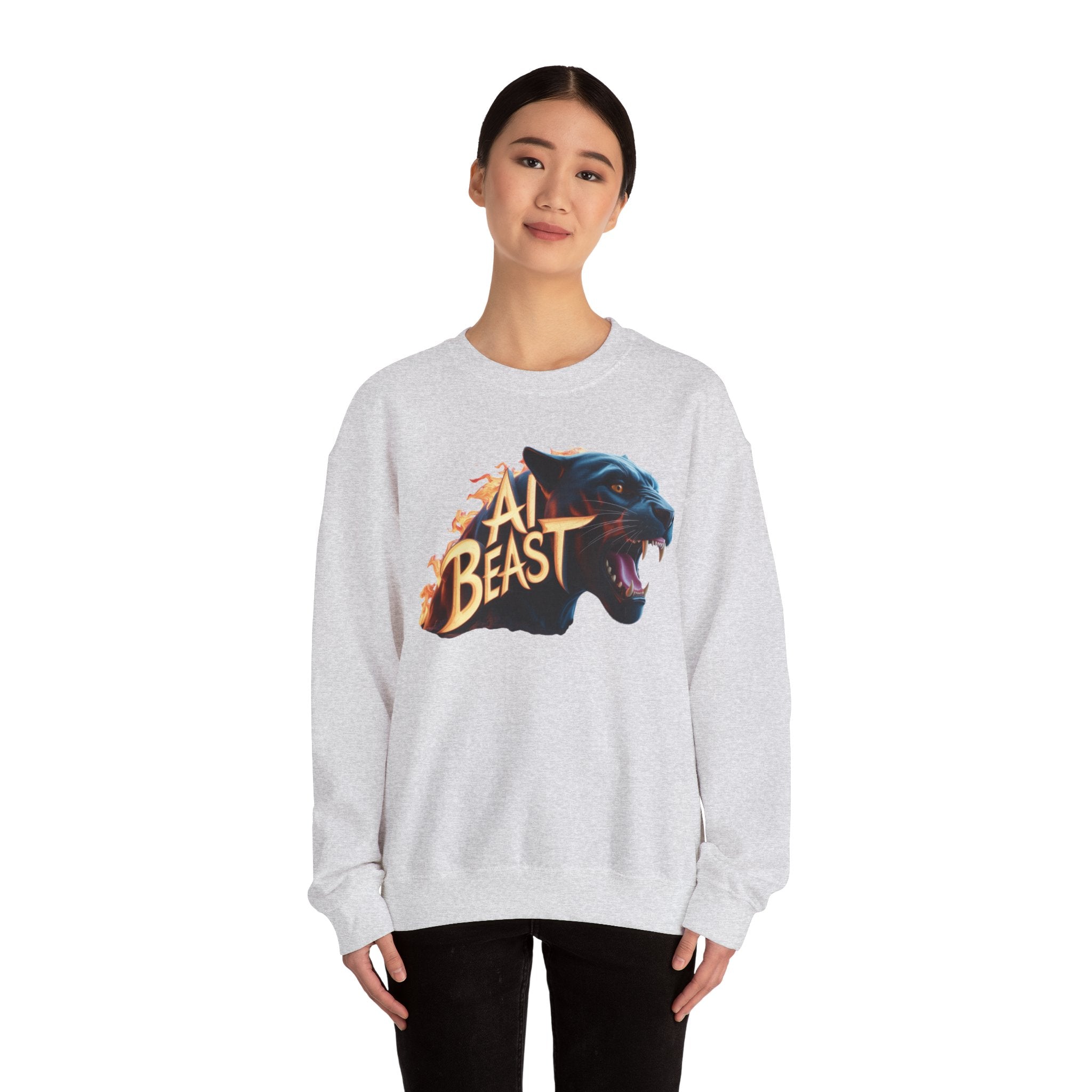 AI BEAST  "Wildfire Algorithm" Unisex Heavy Blend™ Crewneck Sweatshirt