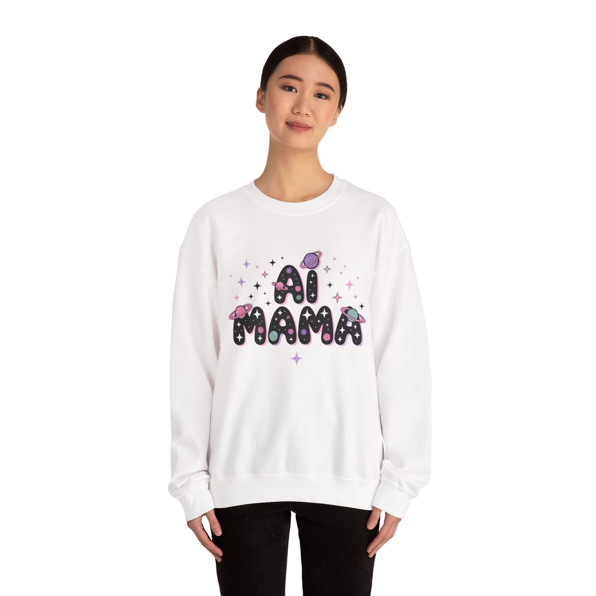 AI Mama "Digital Daydreamer" Unisex Heavy Blend™ Crewneck Sweatshirt