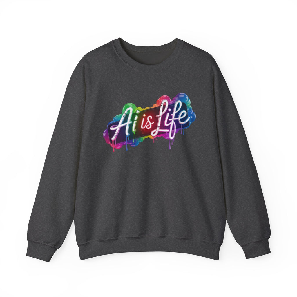 AI is LIFE  “PipeDream Intelligence”  Heavy Blend™ Crewneck Sweatshirt