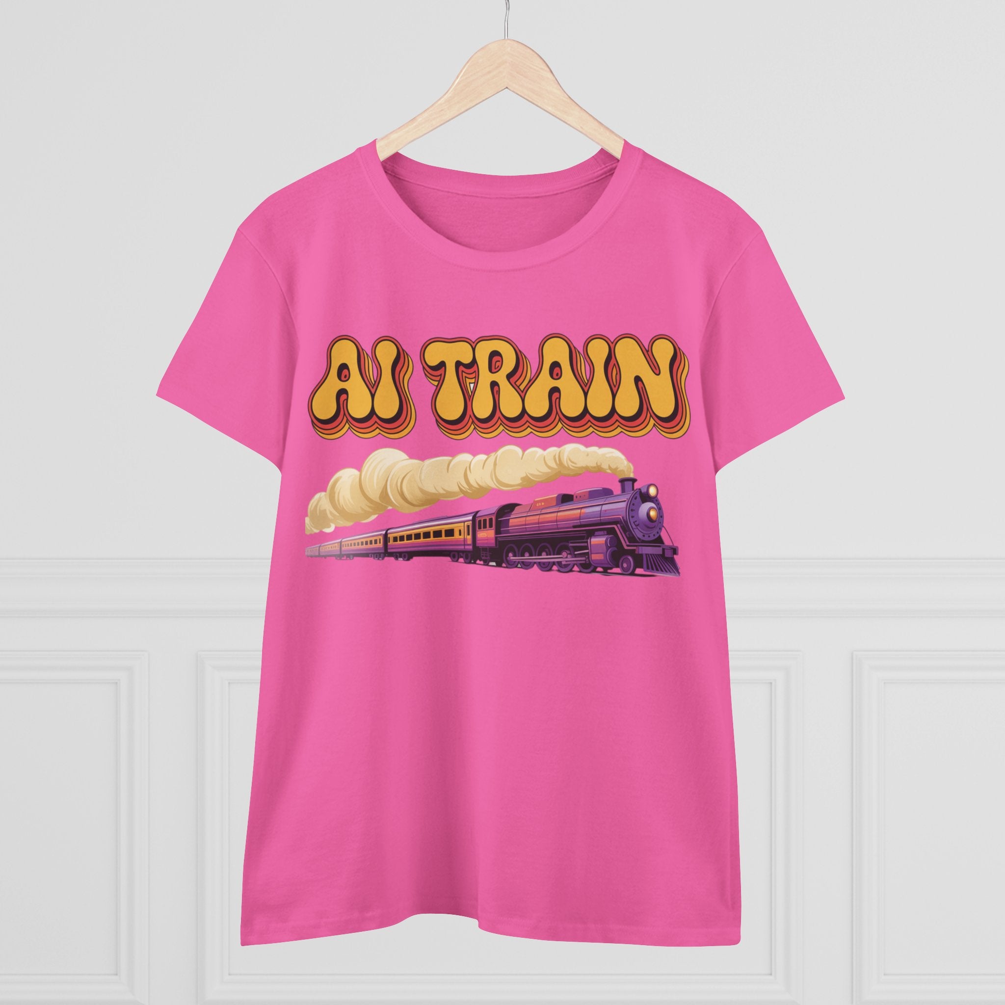 AI TRAIN  "Quantum Rail System" Women's Midweight Cotton Tee