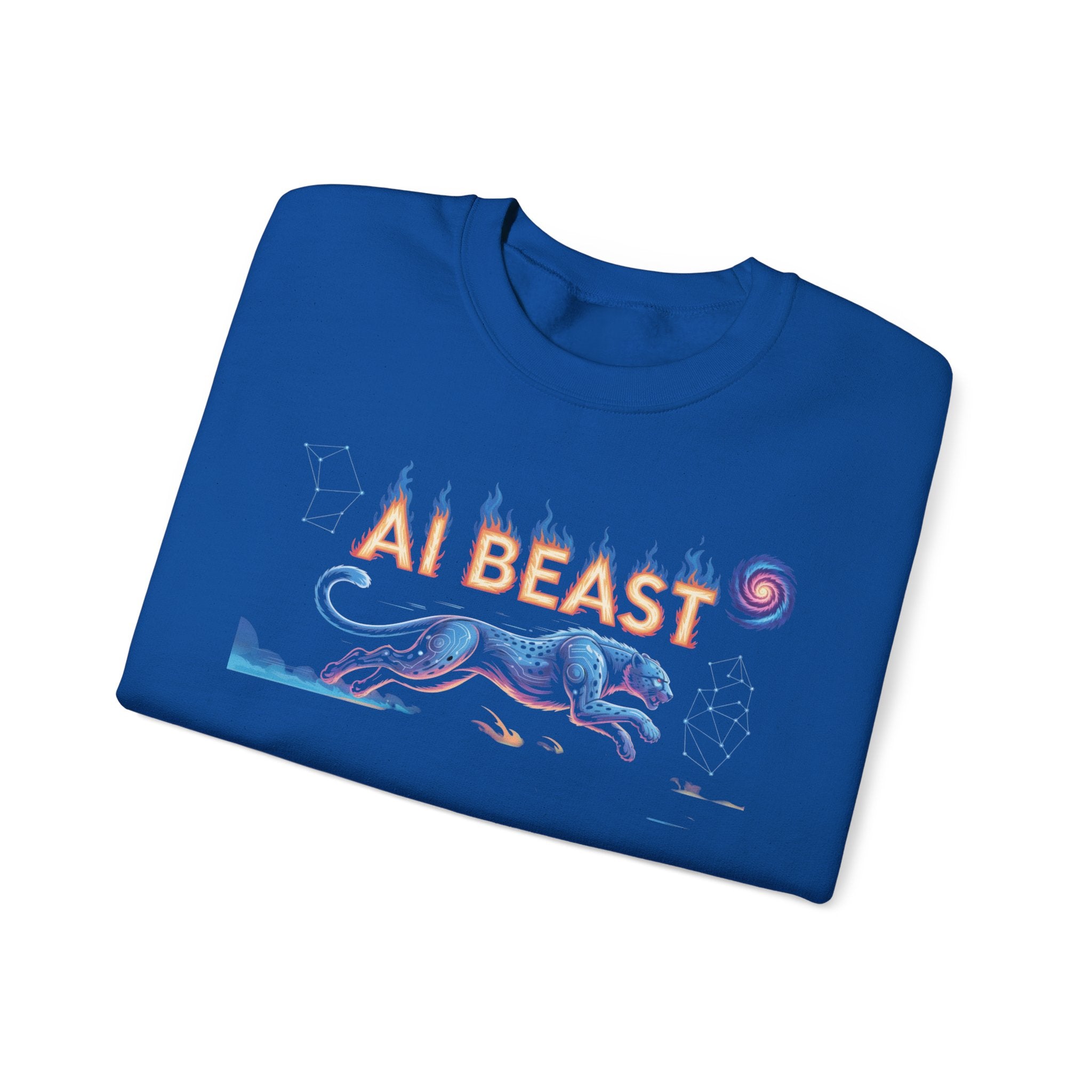 AI BEAST “Digital Predator” Unisex Heavy Blend™ Crewneck Sweatshirt