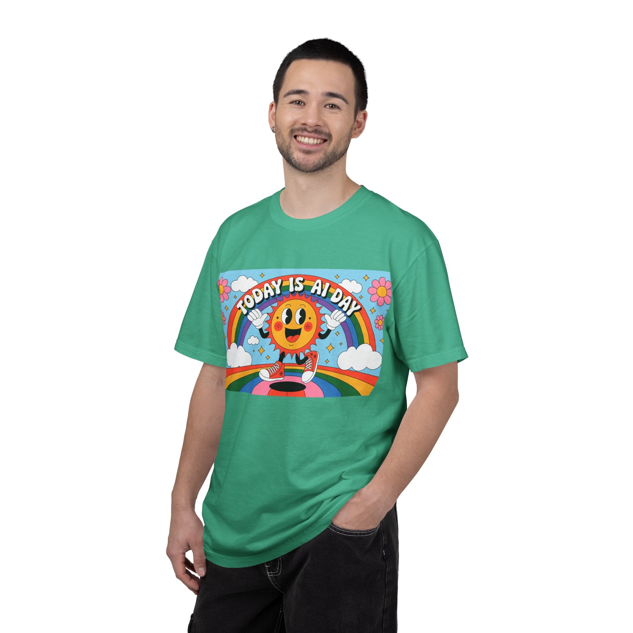 Today Is AI Day  "Sunshine Circuit" Unisex Garment-Dyed T-shirt