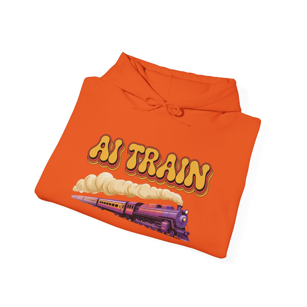 AI TRAIN  "Quantum Rail System" Unisex Heavy Blend™ Hooded Sweatshirt