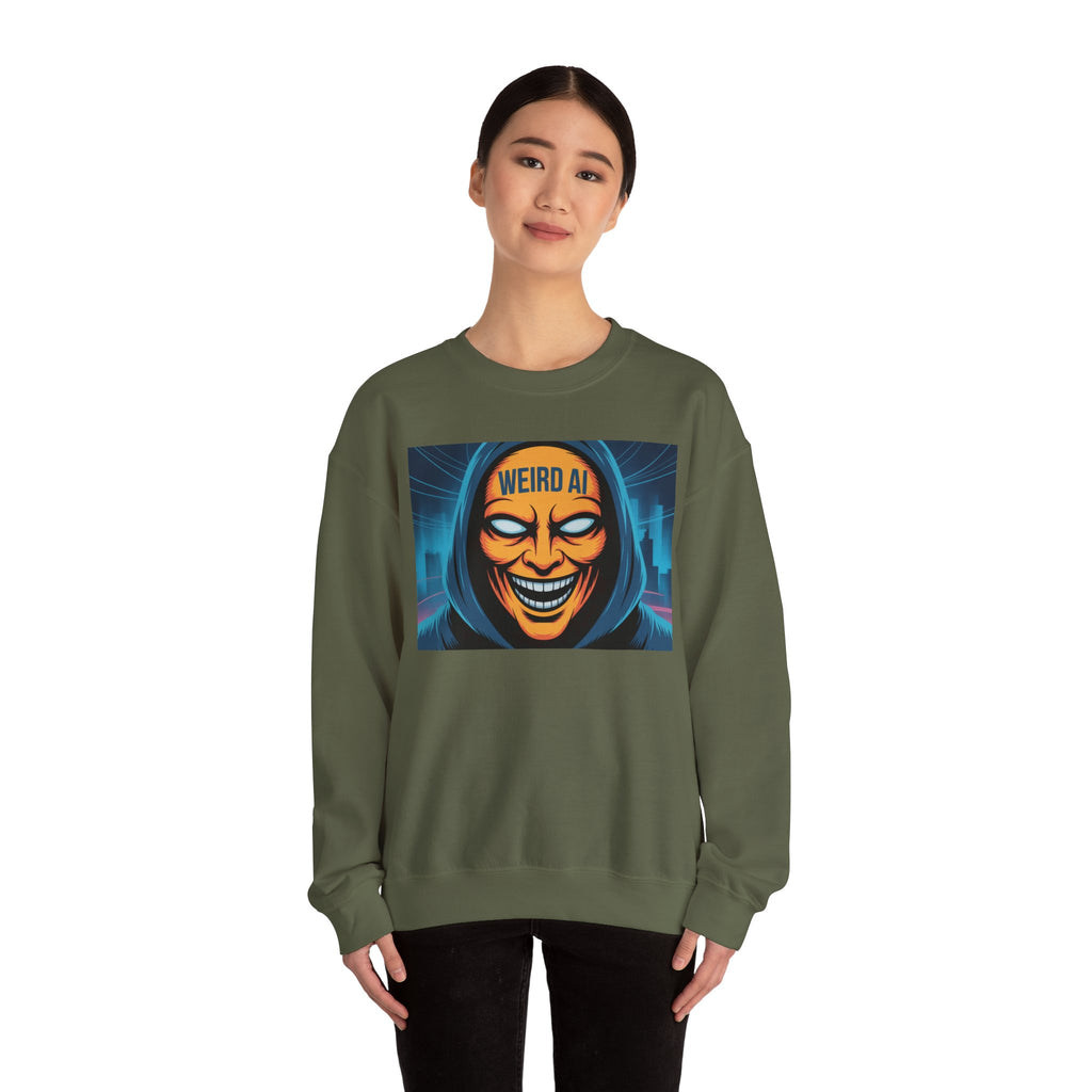 Weird AI "Masked Mode" Unisex Heavy Blend™ Crewneck Sweatshirt