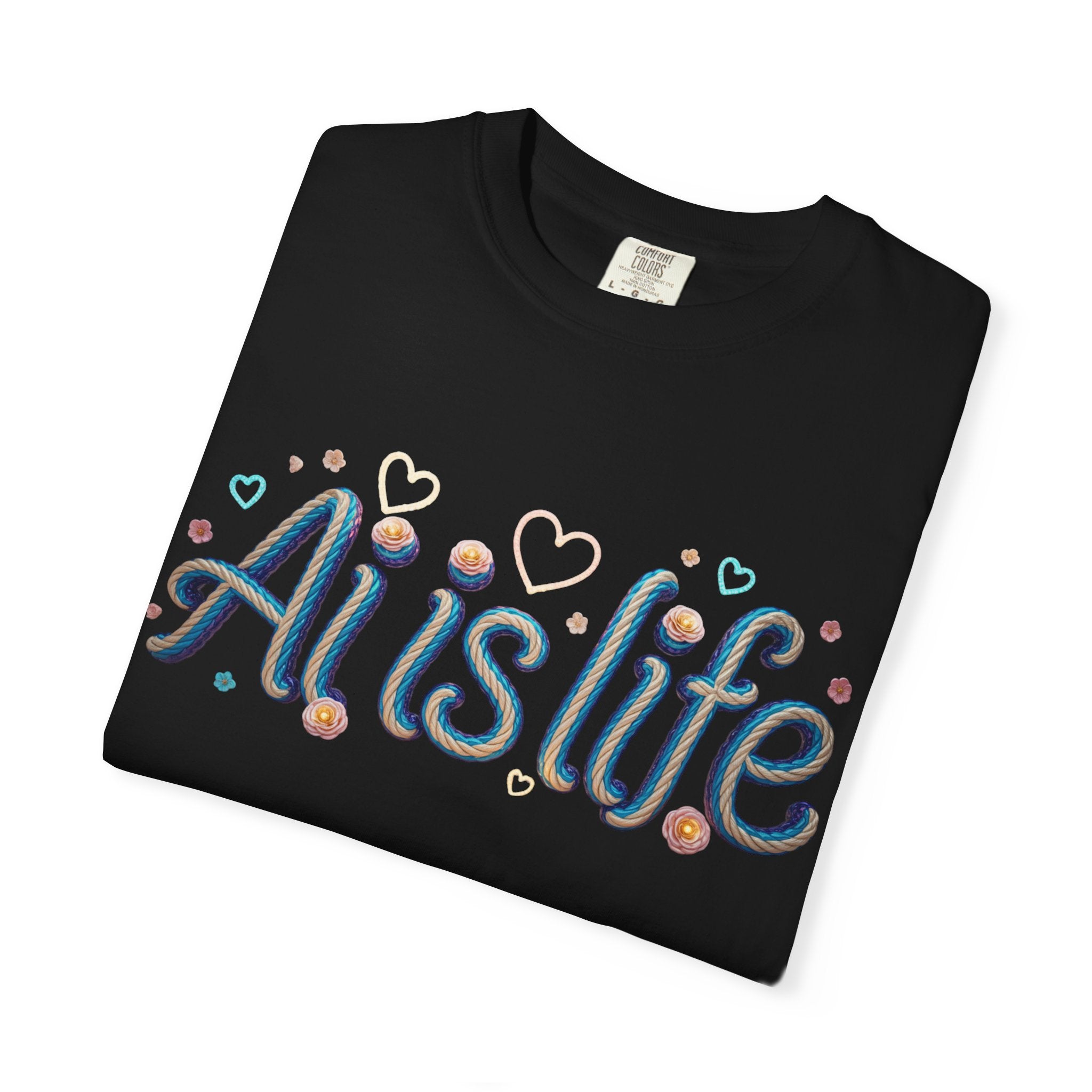 AI is Life  "TWISTED BEAUTY" Unisex Garment-Dyed T-shirt