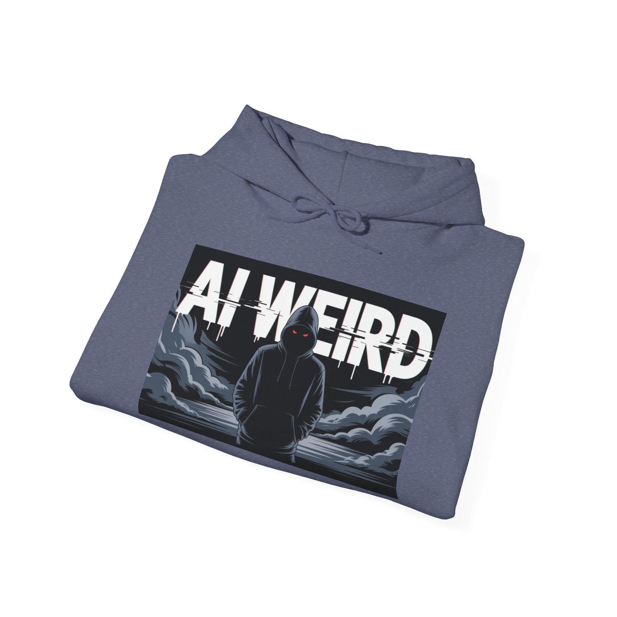 AI WEIRD – “DARK DATA ENTITY” Unisex Heavy Blend™ Hooded Sweatshirt
