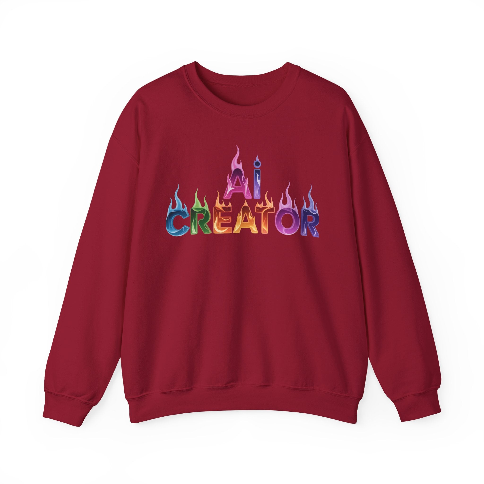 AI CREATOR  "Fire in the Code" Unisex Heavy Blend™ Crewneck Sweatshirt