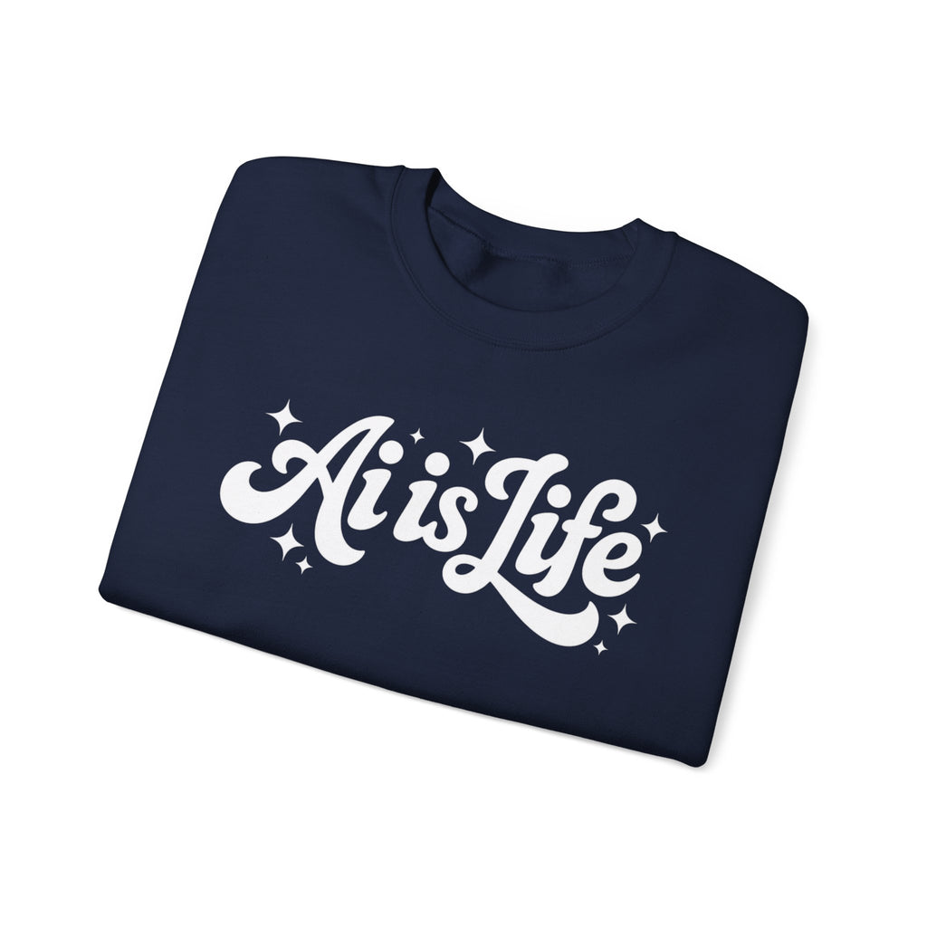 Ai is Life  "TechFlow Energy" Unisex Heavy Blend™ Crewneck Sweatshirt