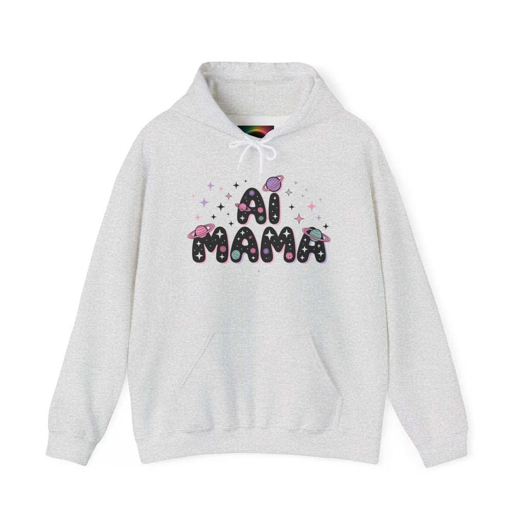 AI Mama Hoodie — Cute Space-Themed “Digital Daydreamer” Graphic Pullover