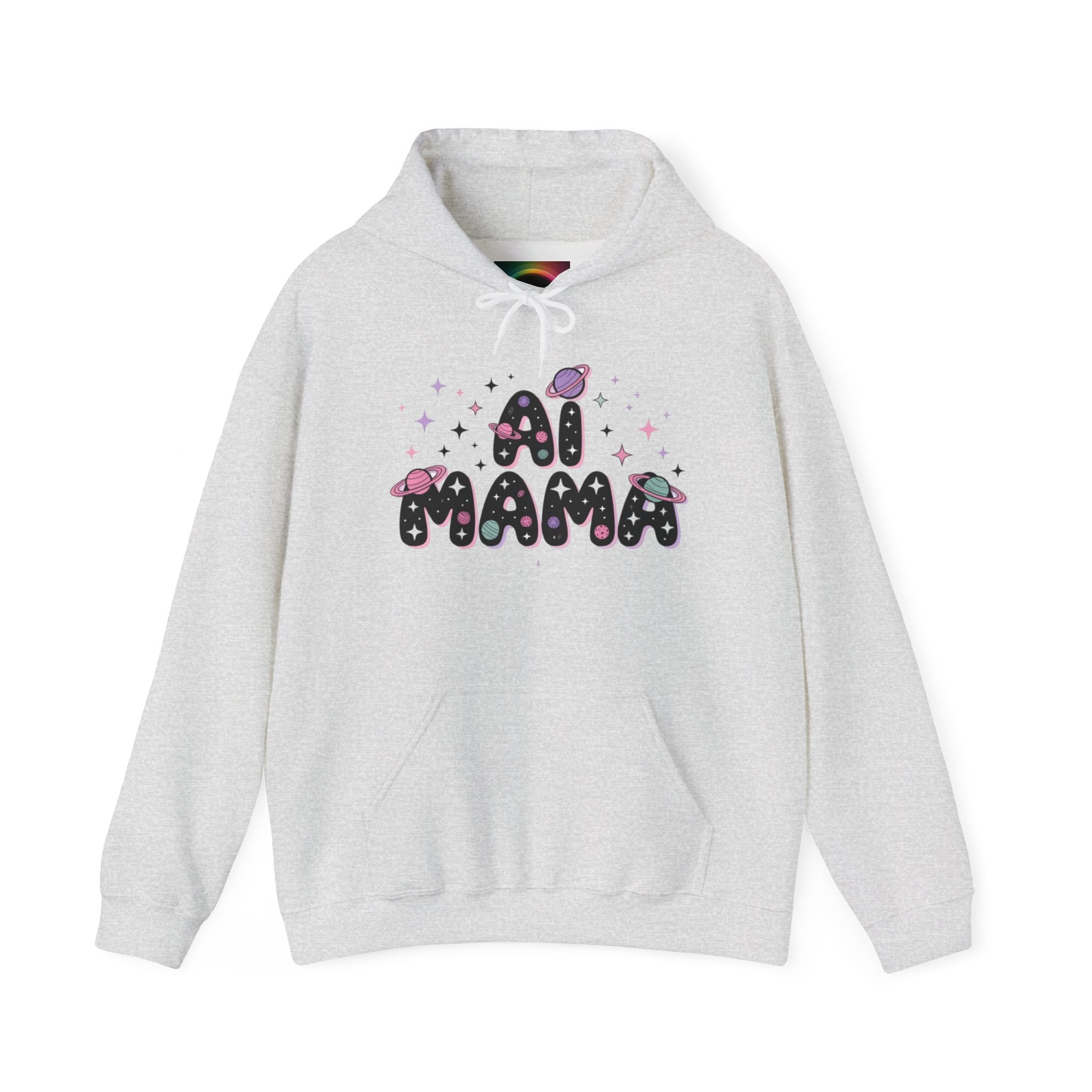 AI Mama Hoodie — Cute Space-Themed “Digital Daydreamer” Graphic Pullover