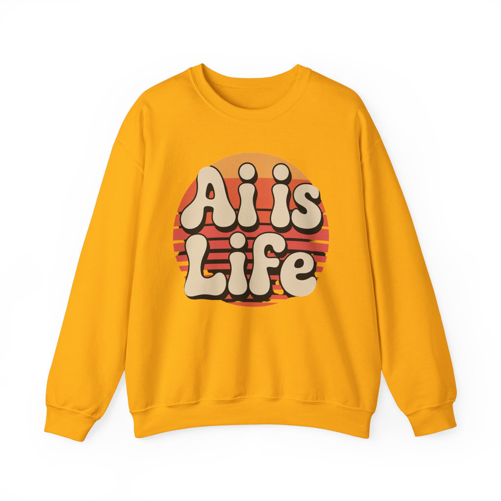 AI is Life "SUNSET CIRCUITRY" Unisex Heavy Blend™ Crewneck Sweatshirt