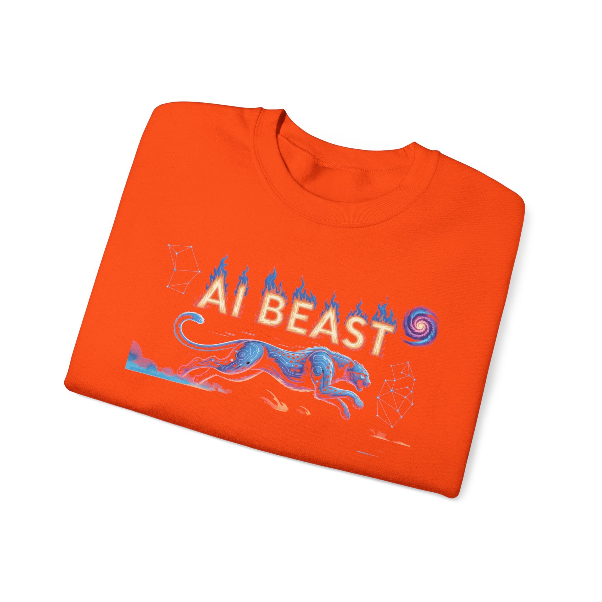 AI BEAST “Digital Predator” Unisex Heavy Blend™ Crewneck Sweatshirt