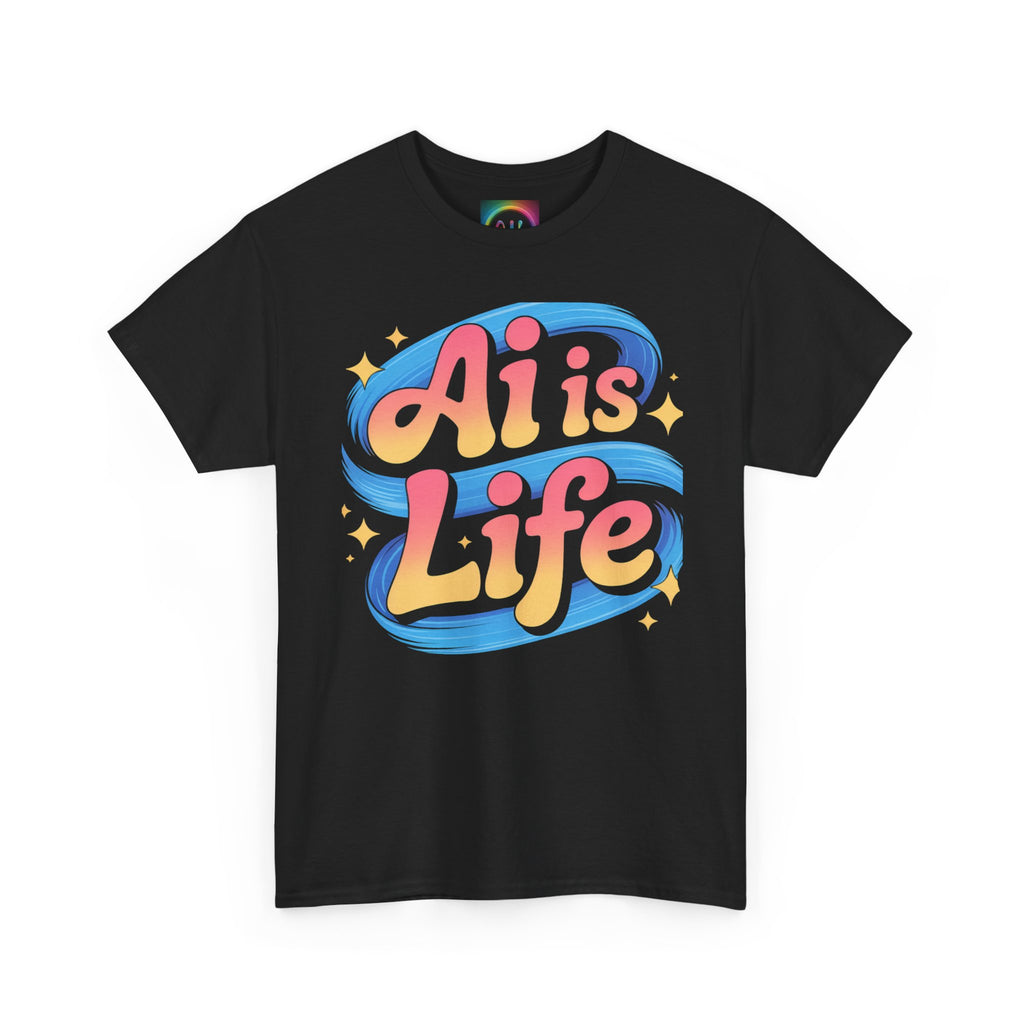 Al is Life "COSMIC SWIRL" — Colorful Retro Graphic Tee T‑Shirt