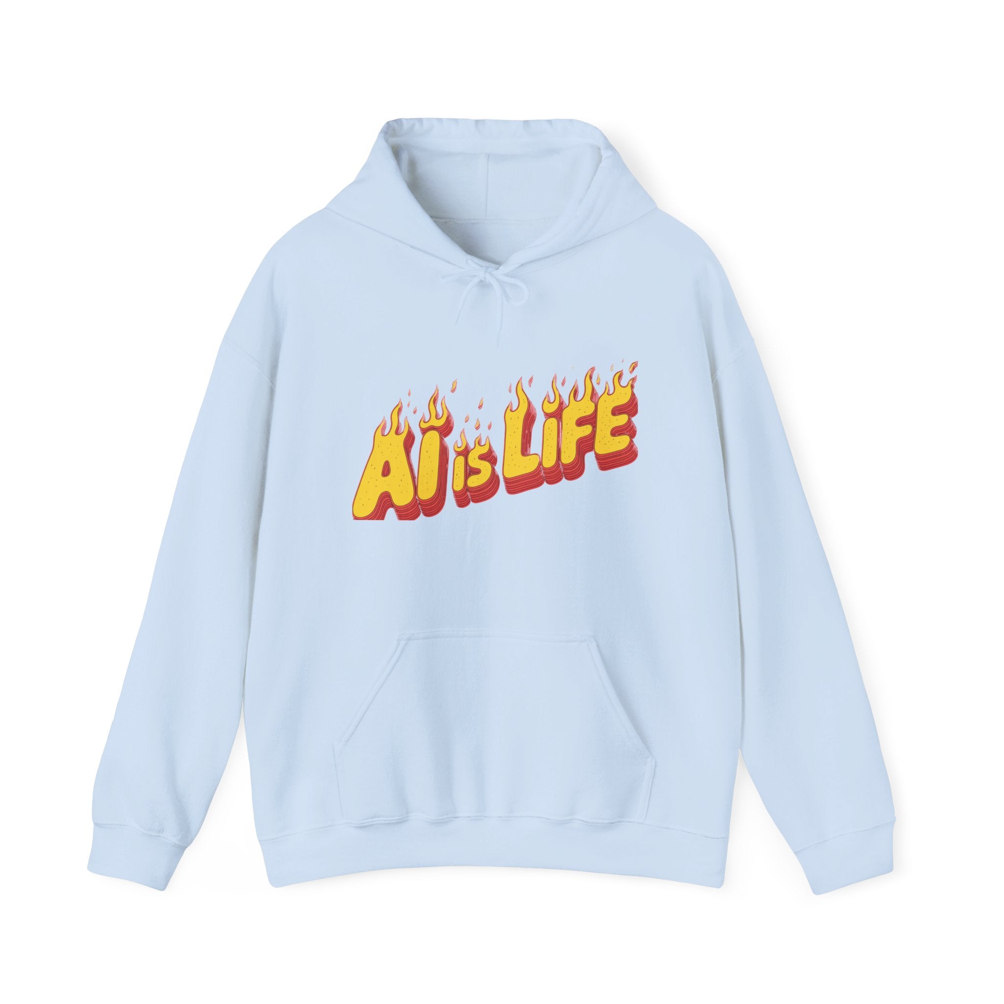 AI is LIFE “FLAME CODE” Unisex Heavy Blend™ Hooded Sweatshirt