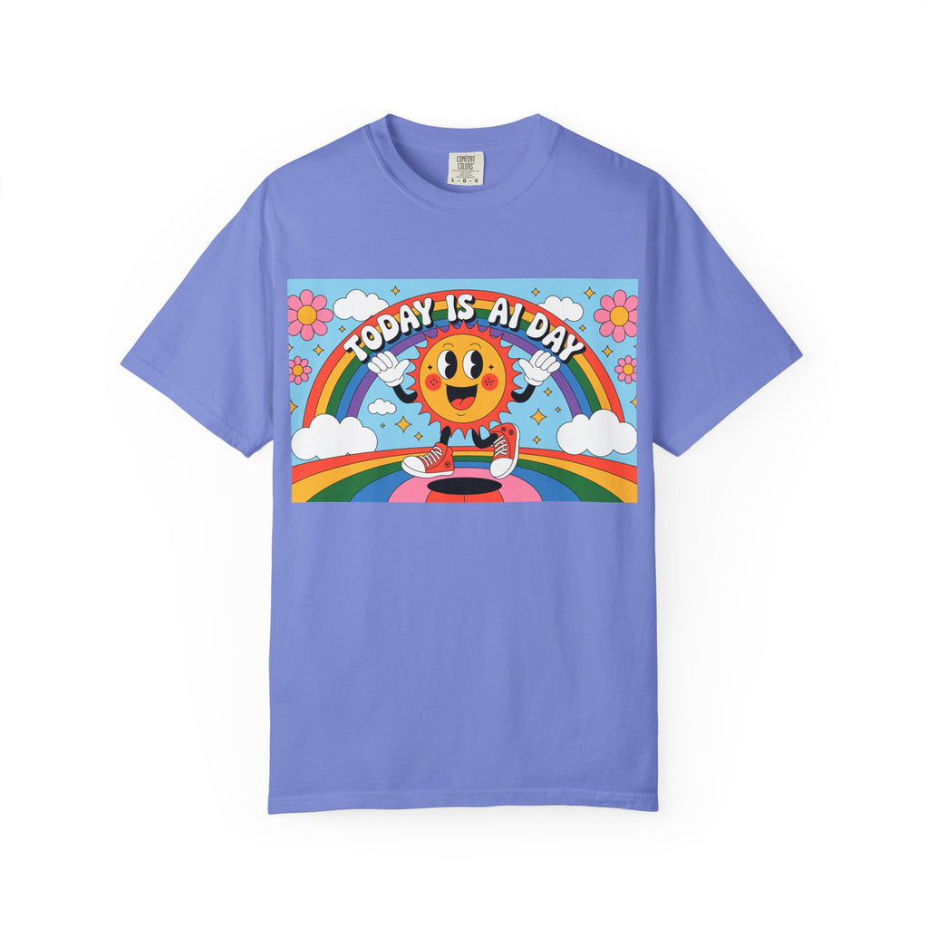 Today Is AI Day  "Sunshine Circuit" Unisex Garment-Dyed T-shirt