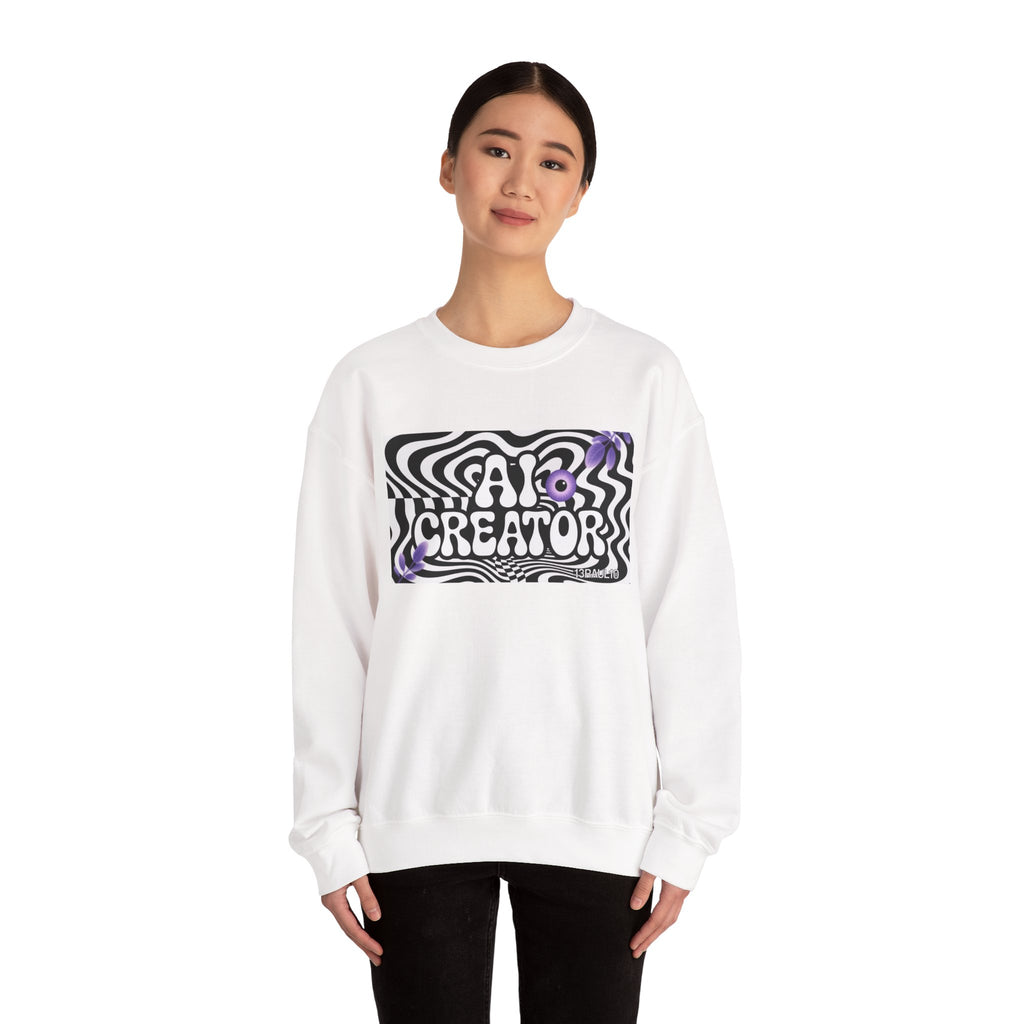 AI Creator  "Optic Loop" Unisex Heavy Blend™ Crewneck Sweatshirt