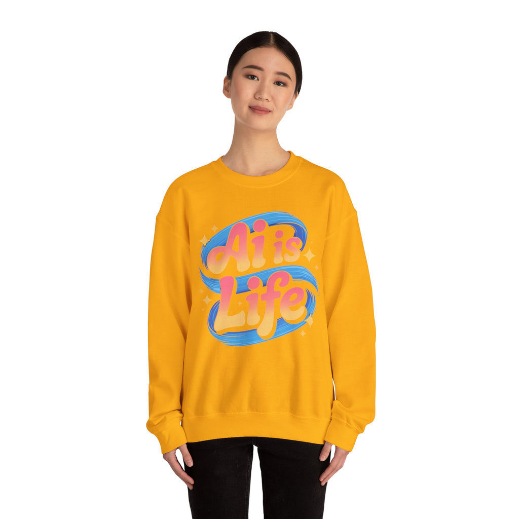 AI is Life "COSMIC SWIRL" Unisex Heavy Blend™ Crewneck Sweatshirt