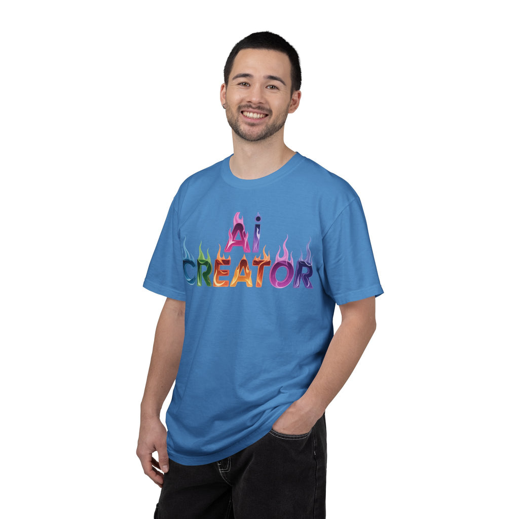 AI CREATOR  "Fire in the Code" Unisex Garment-Dyed T-shirt