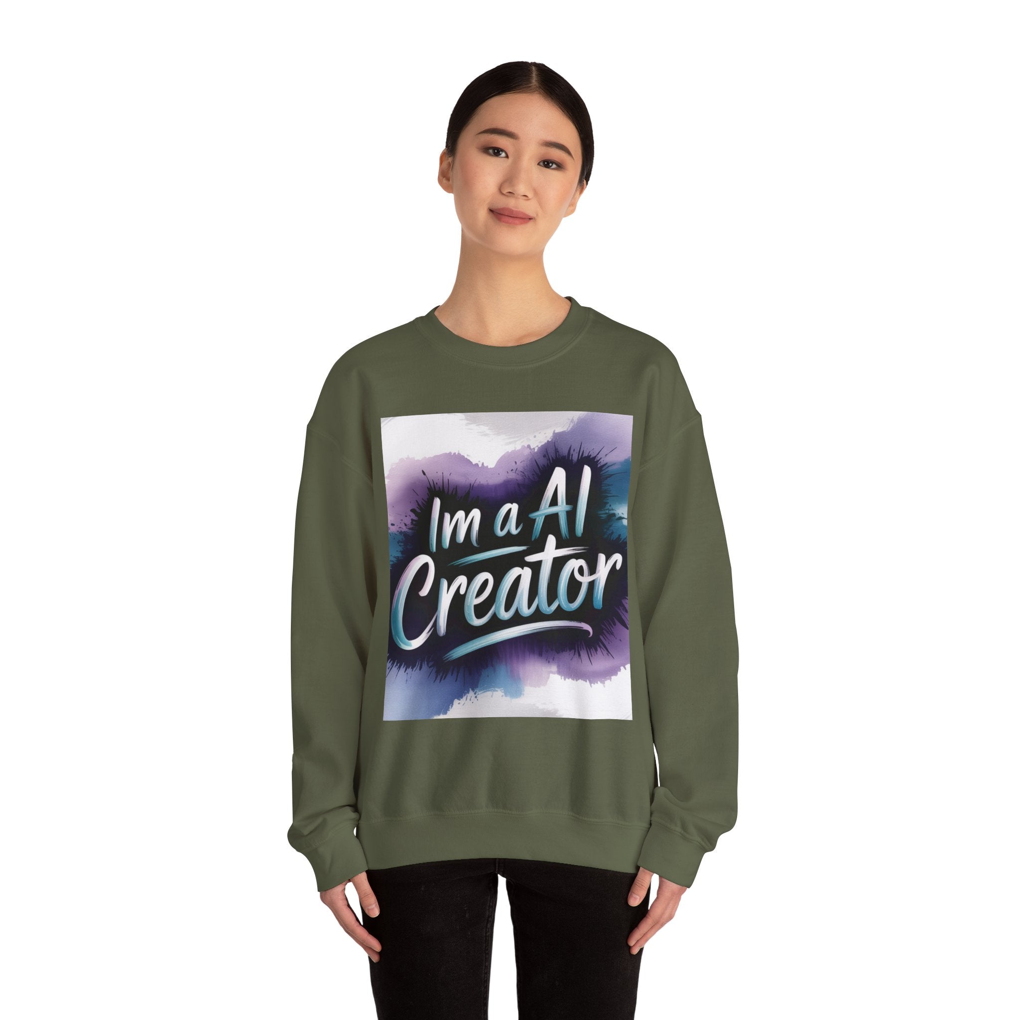 I’m a AI Creator "DIGITAL BRUSHSTROKE" Unisex Garment-Dyed Sweatshirt