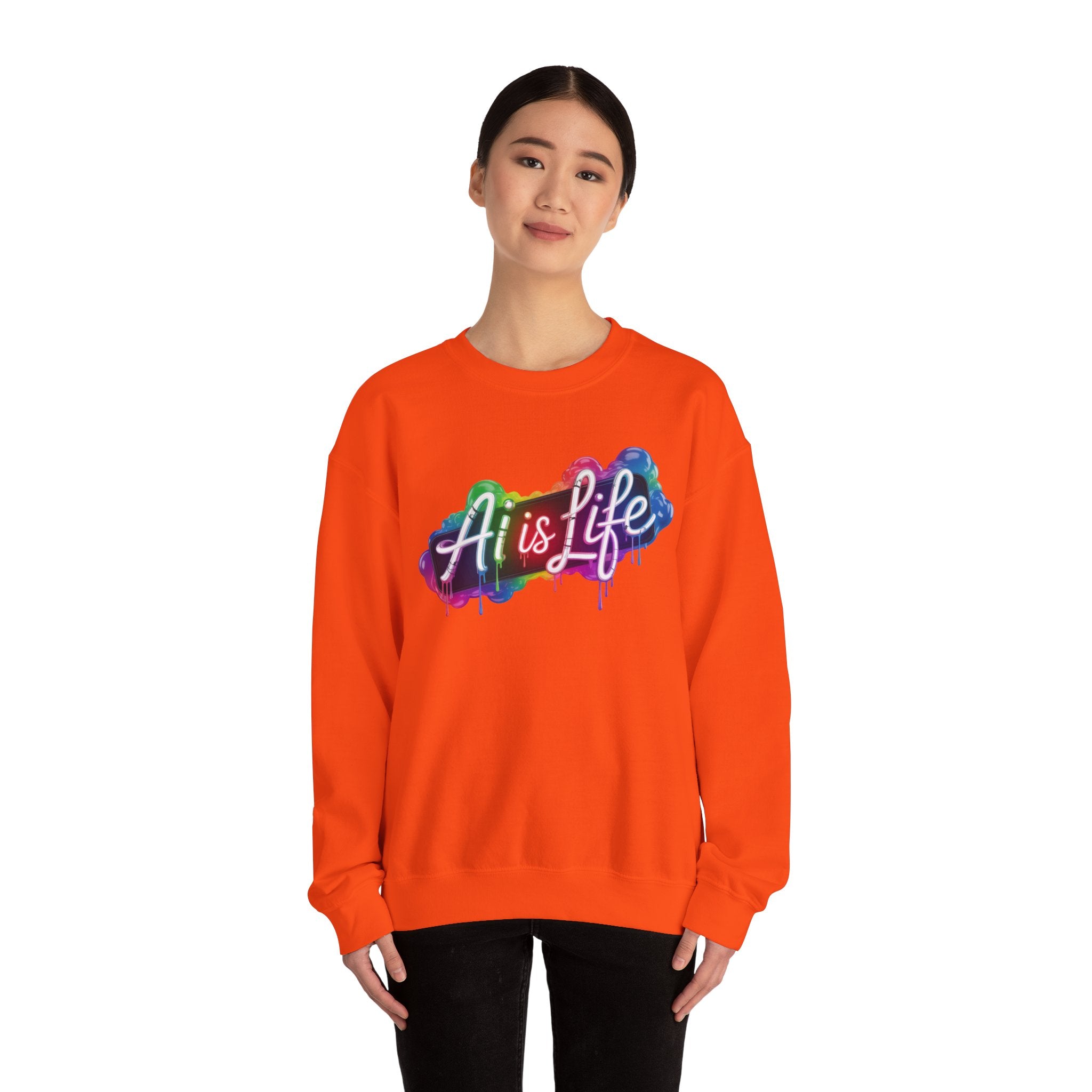 AI is LIFE  “PipeDream Intelligence”  Heavy Blend™ Crewneck Sweatshirt