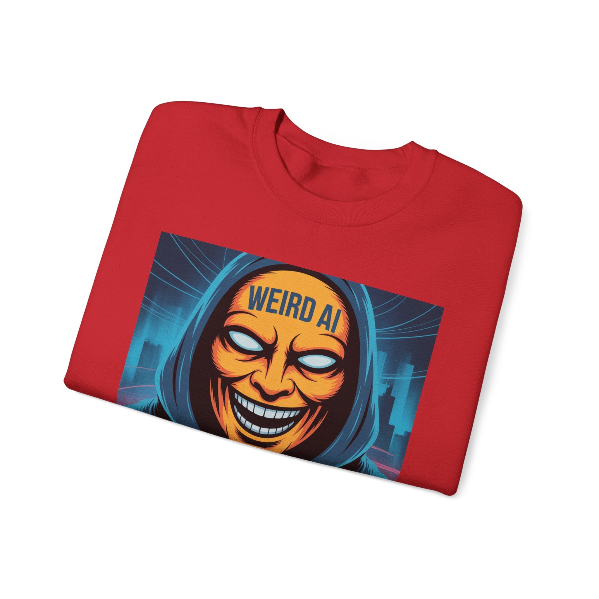 Weird AI "Masked Mode" Unisex Heavy Blend™ Crewneck Sweatshirt