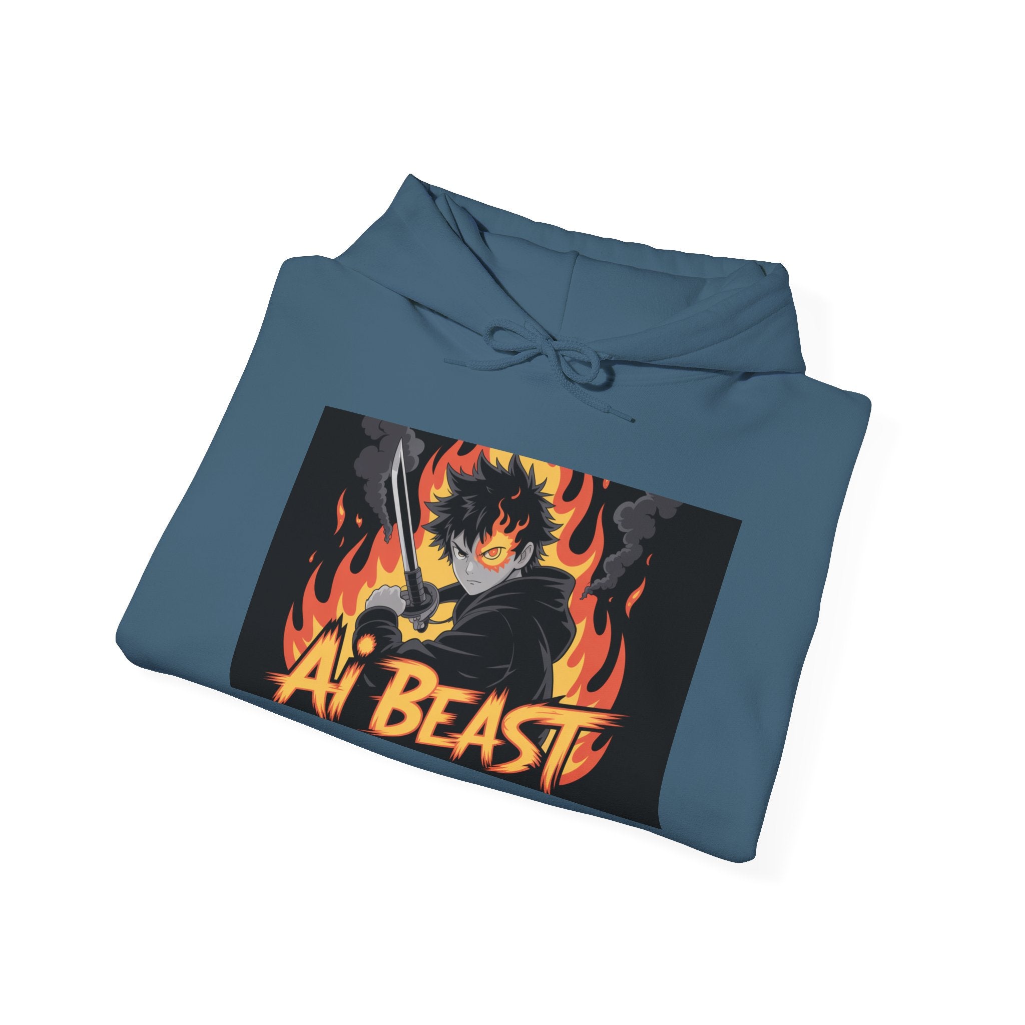 AI  BEAST  " Warrior.exe "  Unisex Heavy Blend™ Hooded Sweatshirt
