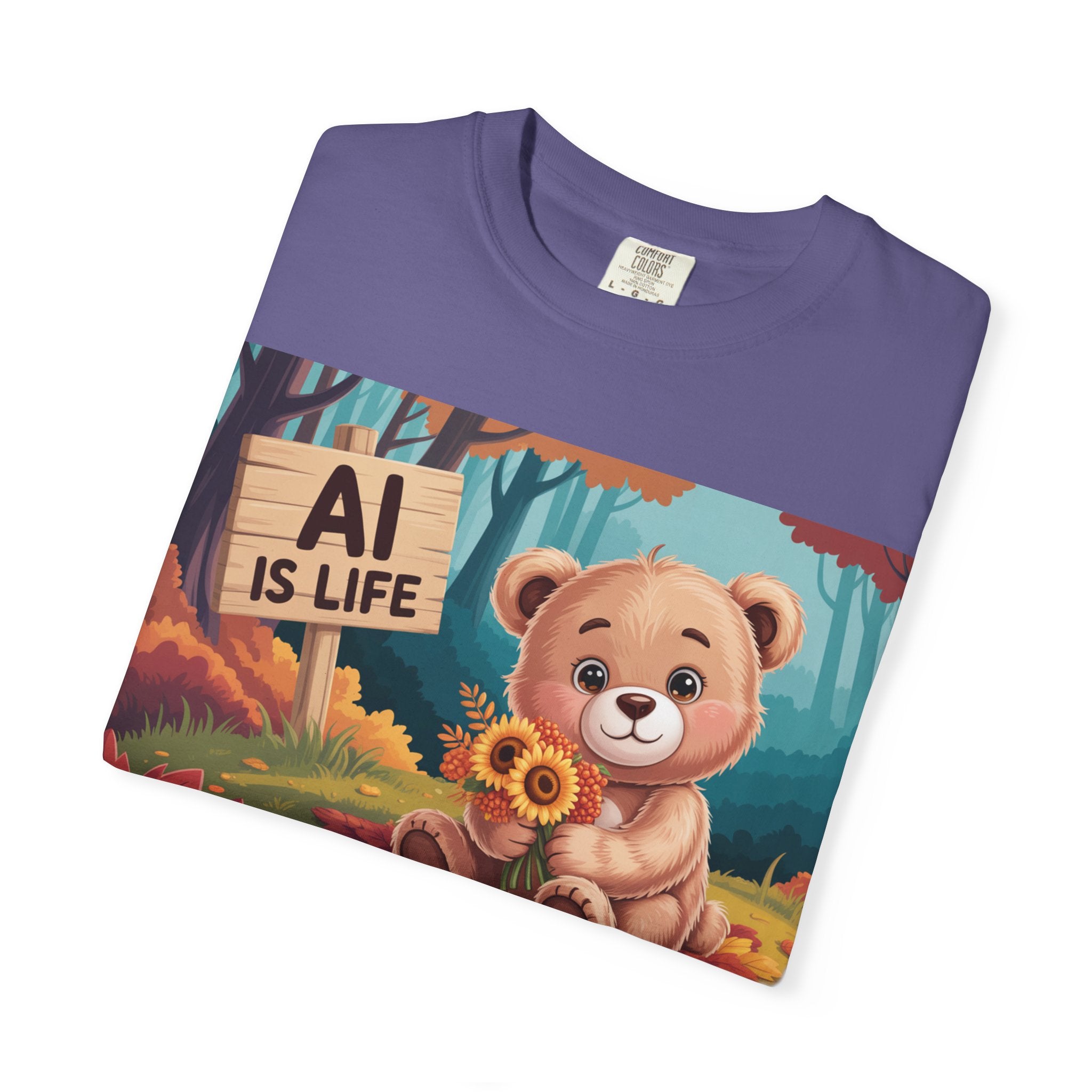 AI IS LIFE  " Cuddle Code "  Unisex Garment-Dyed T-shirt