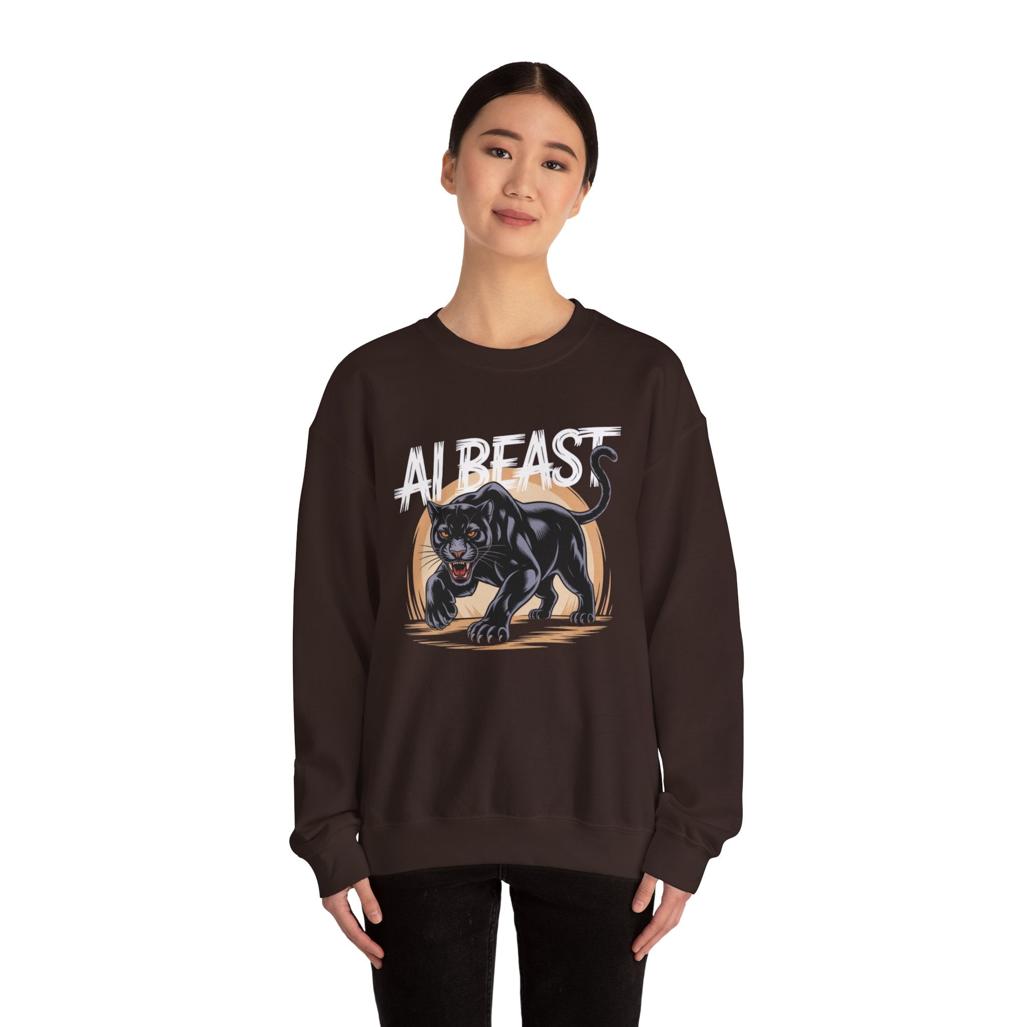 AI BEAST "Midnight Matrix" Unisex Heavy Blend™ Crewneck Sweatshirt