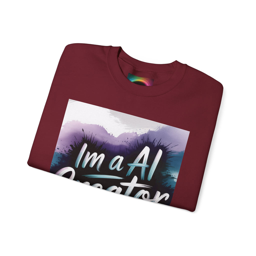 I’m a AI Creator "DIGITAL BRUSHSTROKE" Unisex Garment-Dyed Sweatshirt