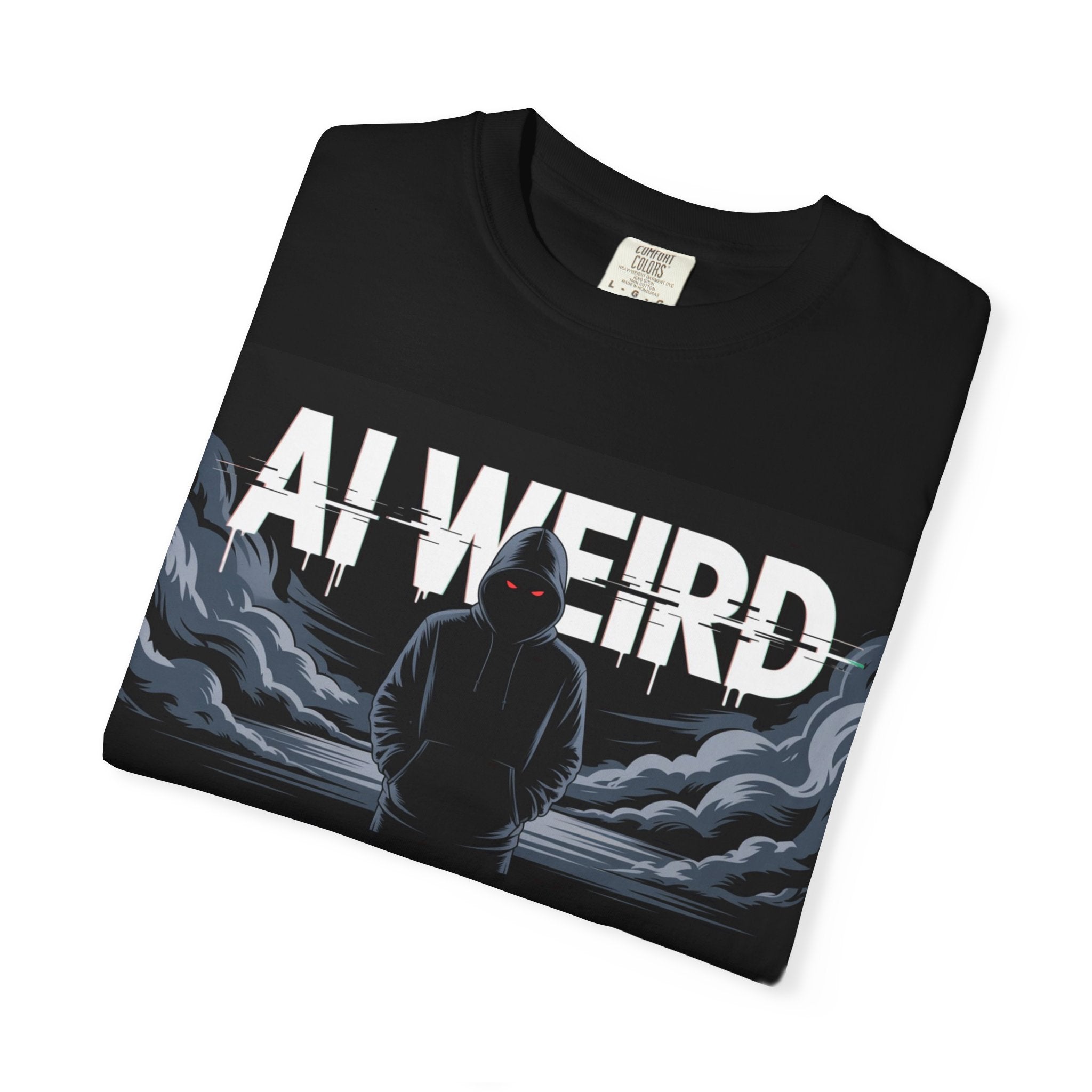 AI WEIRD – “DARK DATA ENTITY” Unisex Garment-Dyed T-shirt