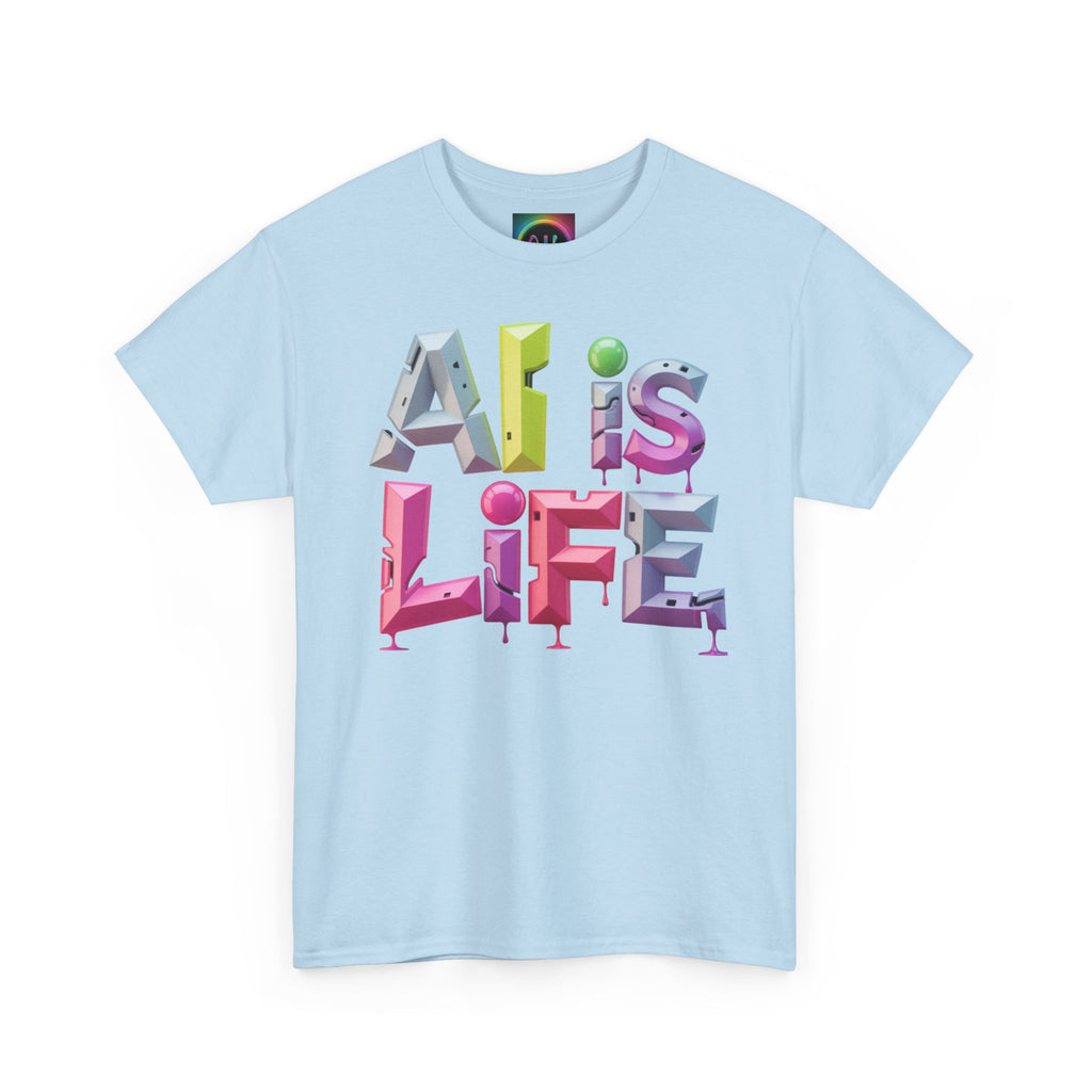 AI is LIFE "GRAFFITI DIMENSION" Colorful 3D Typography T-shirt
