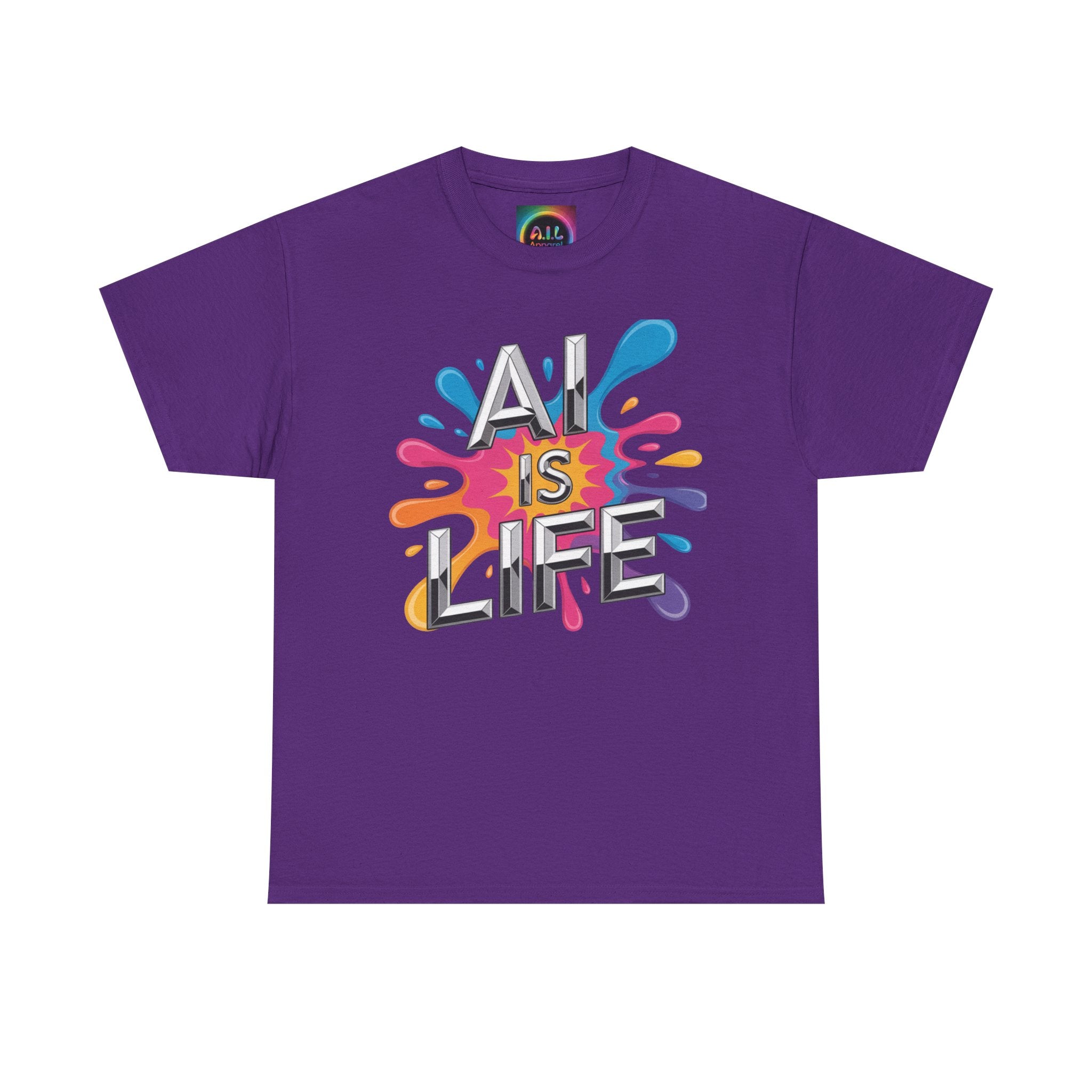 Ail Is Life "CHROME SPLATTER" Colorful Retro Splash Graphic T-Shirt