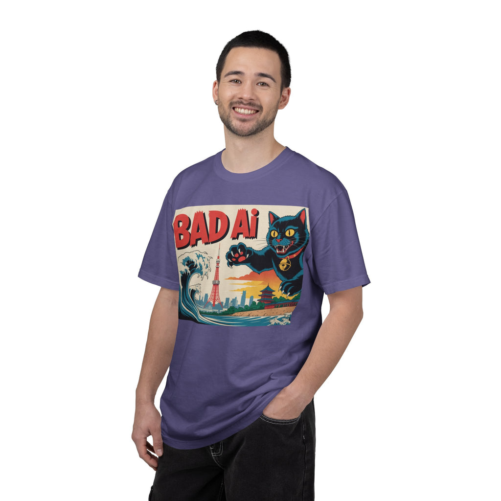 BAD AI  " Kaiju Kitty "  Unisex Garment-Dyed T-shirt