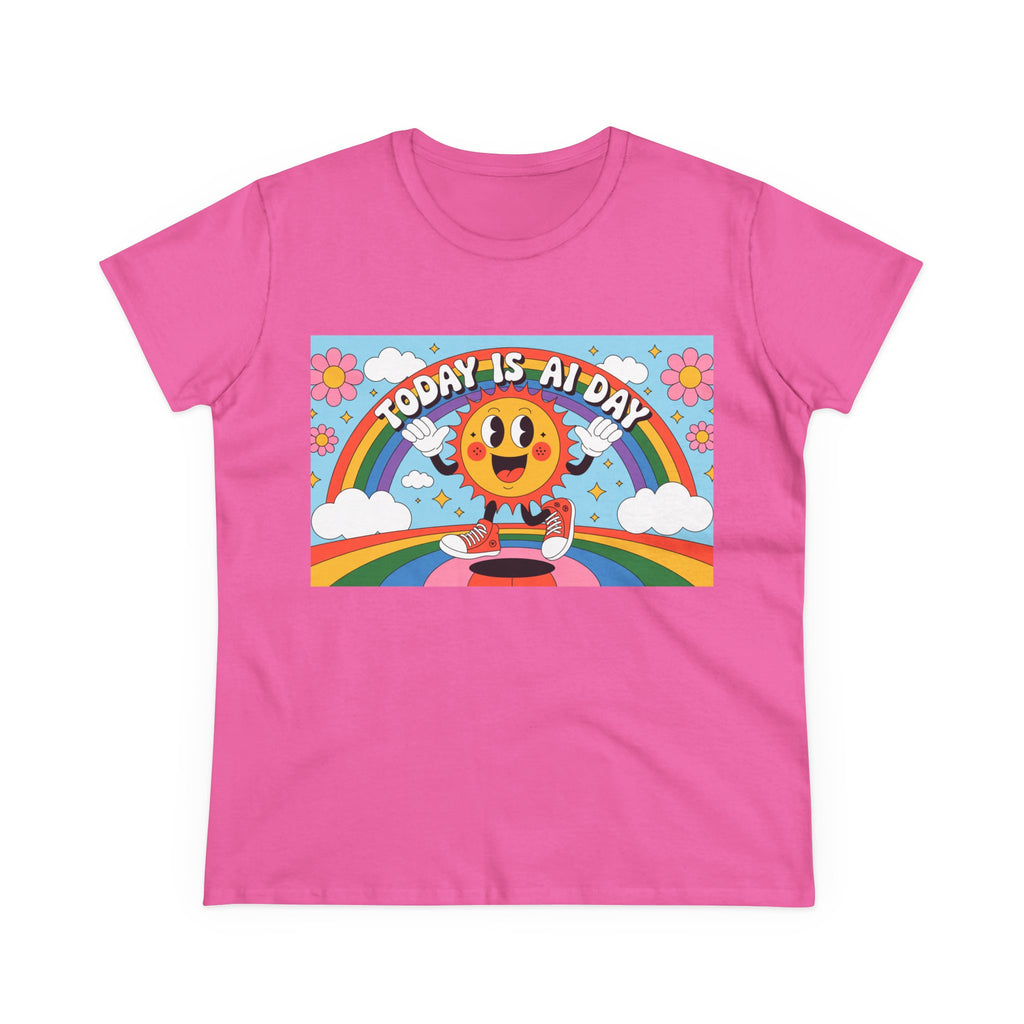 Today Is AI Day  "Sunshine Circuit" Women's Midweight Cotton Tee
