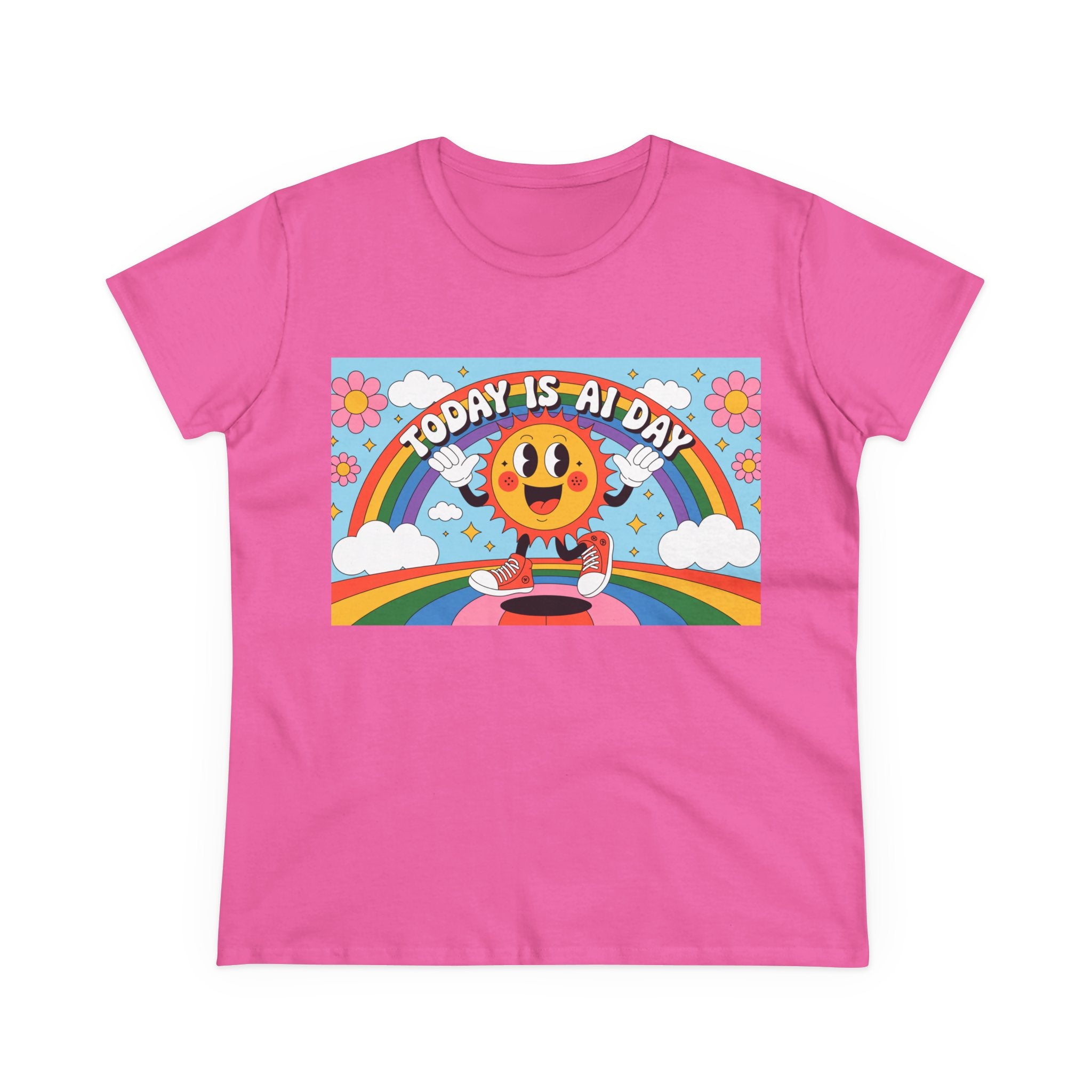 Today Is AI Day  "Sunshine Circuit" Women's Midweight Cotton Tee