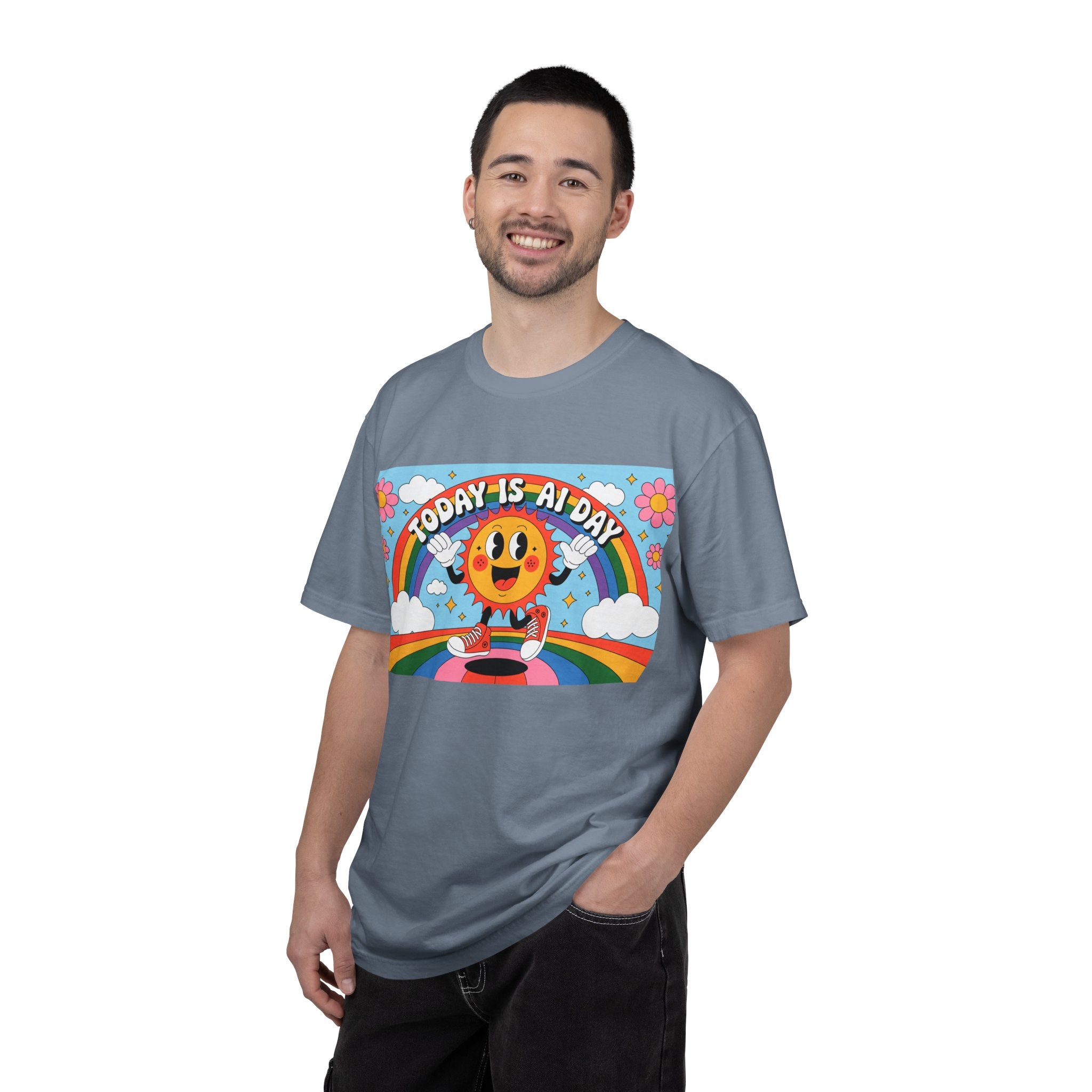Today Is AI Day  "Sunshine Circuit" Unisex Garment-Dyed T-shirt
