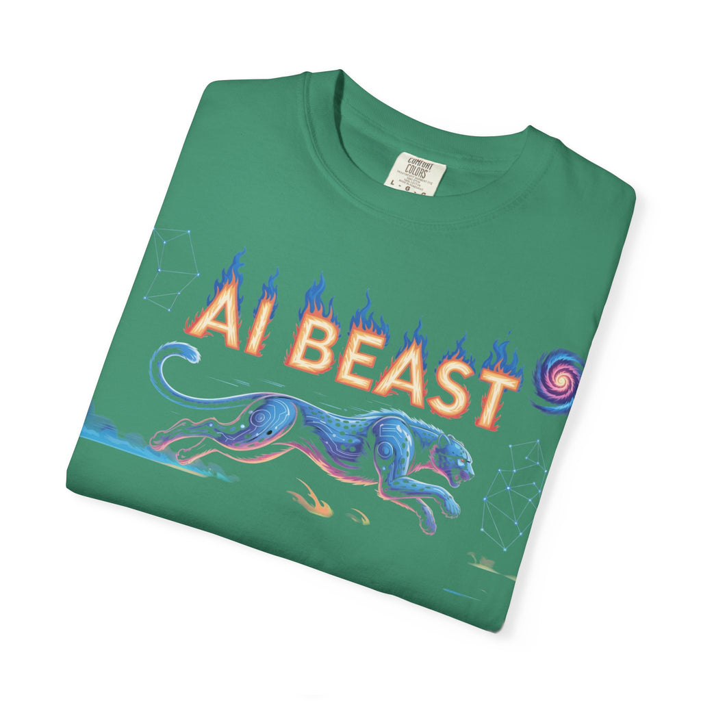 AI BEAST “Digital Predator” Unisex Garment-Dyed T-shirt