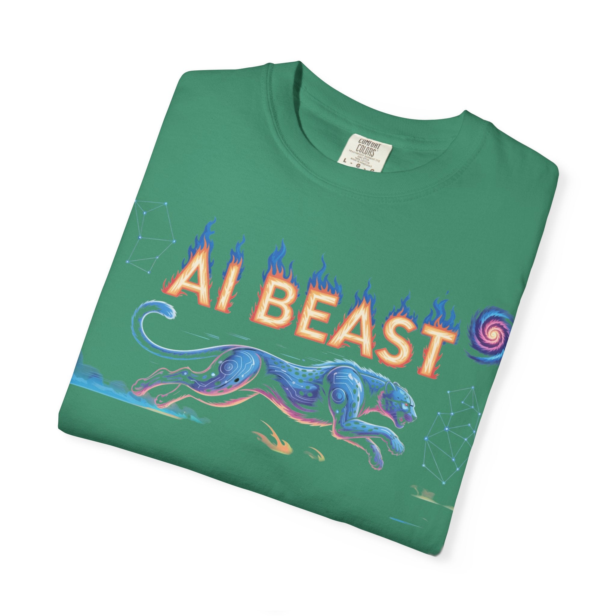 AI BEAST “Digital Predator” Unisex Garment-Dyed T-shirt