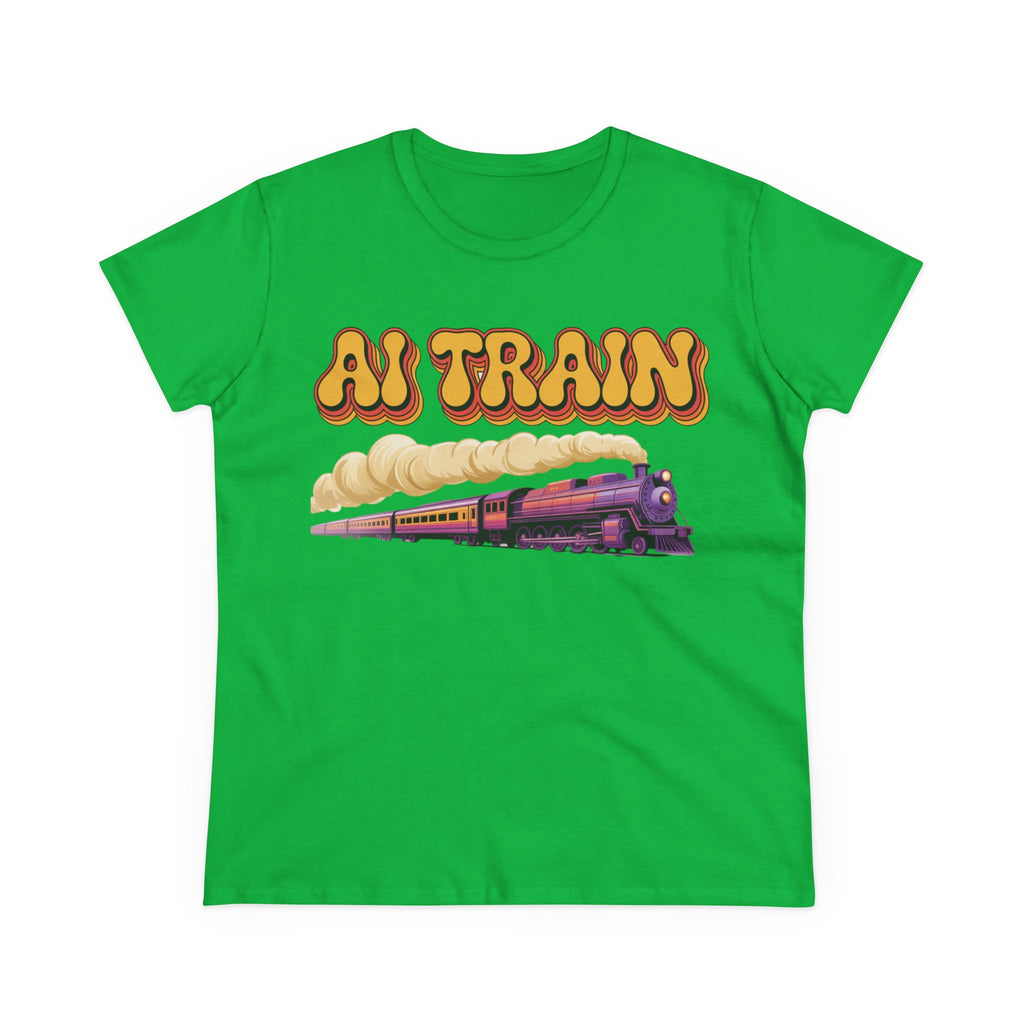 AI TRAIN  "Quantum Rail System" Women's Midweight Cotton Tee