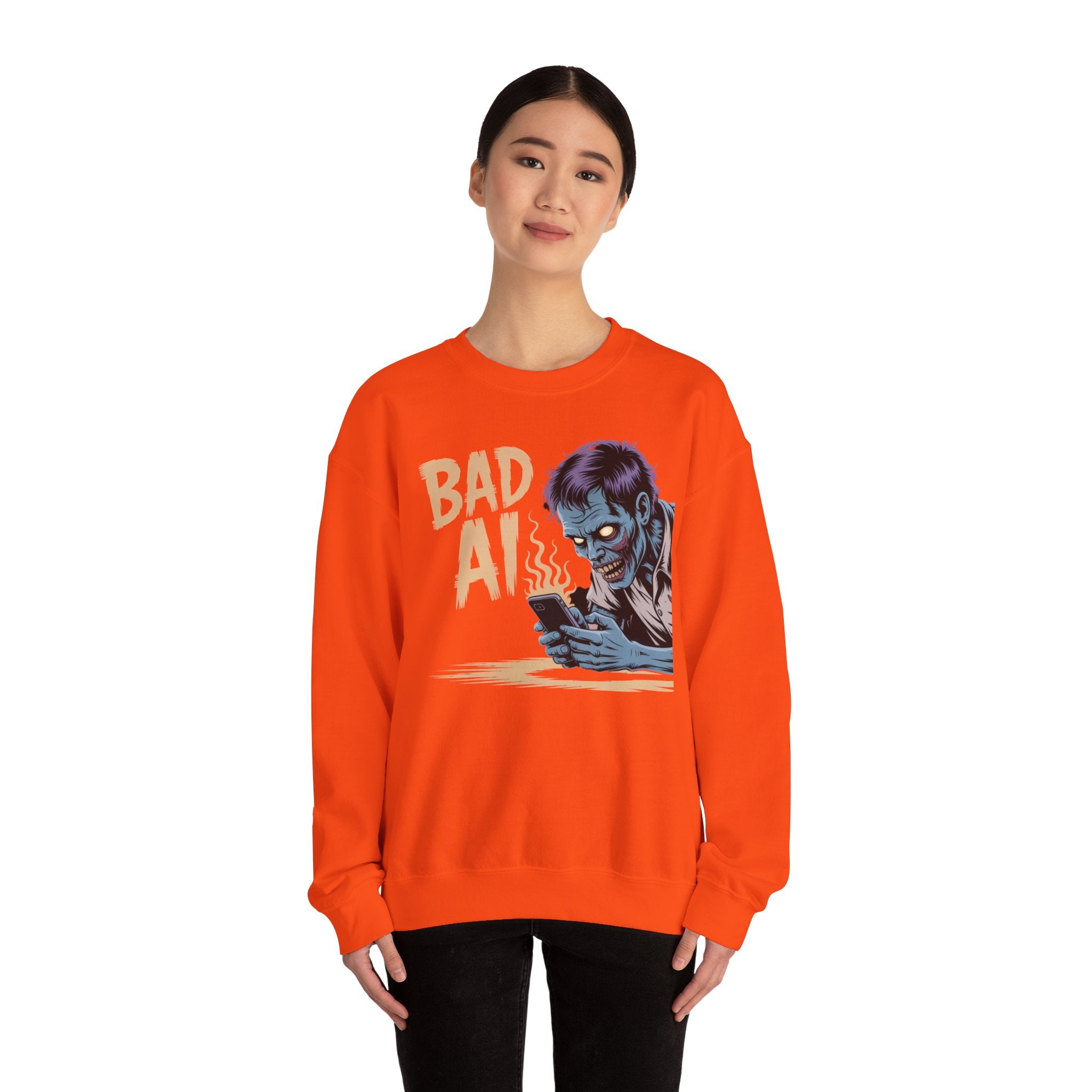 Bad AI "ZOMBIE SCROLL" Unisex Heavy Blend™ Hooded Sweatshirt