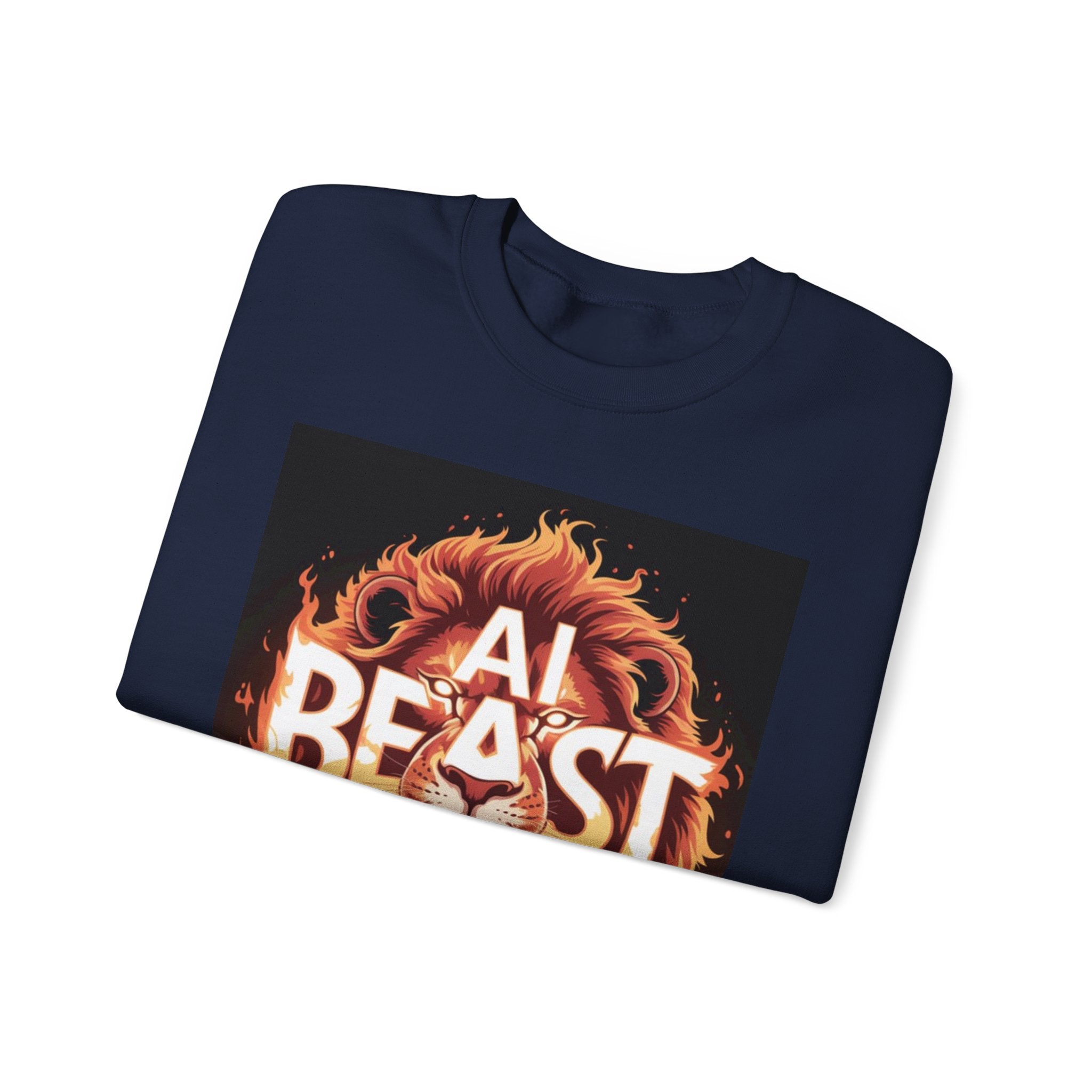 AI BEAST “Majestic Upload” Unisex Heavy Blend™ Crewneck Sweatshirt