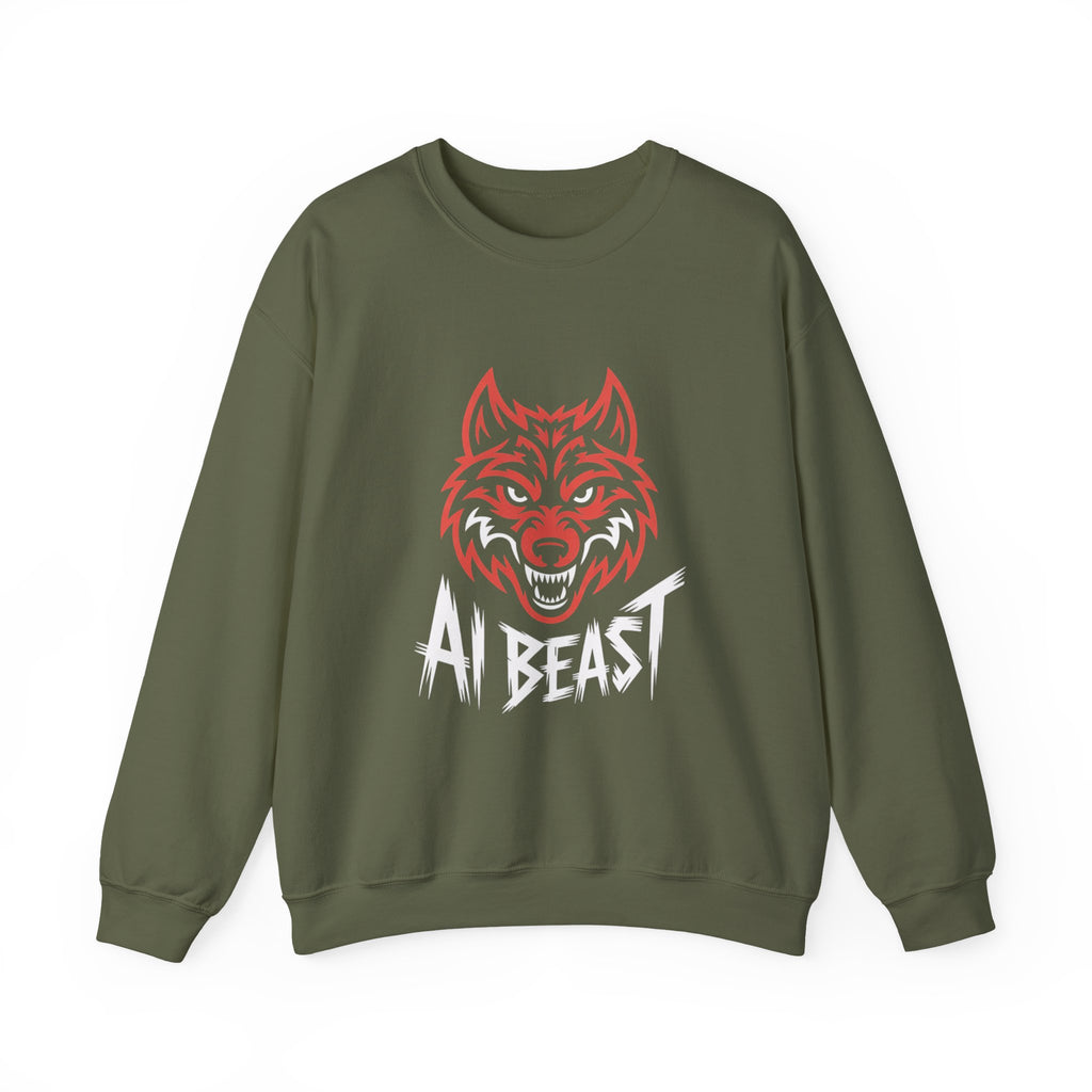 AI BEAST " Alpha Mode " Unisex Heavy Blend™ Crewneck Sweatshirt