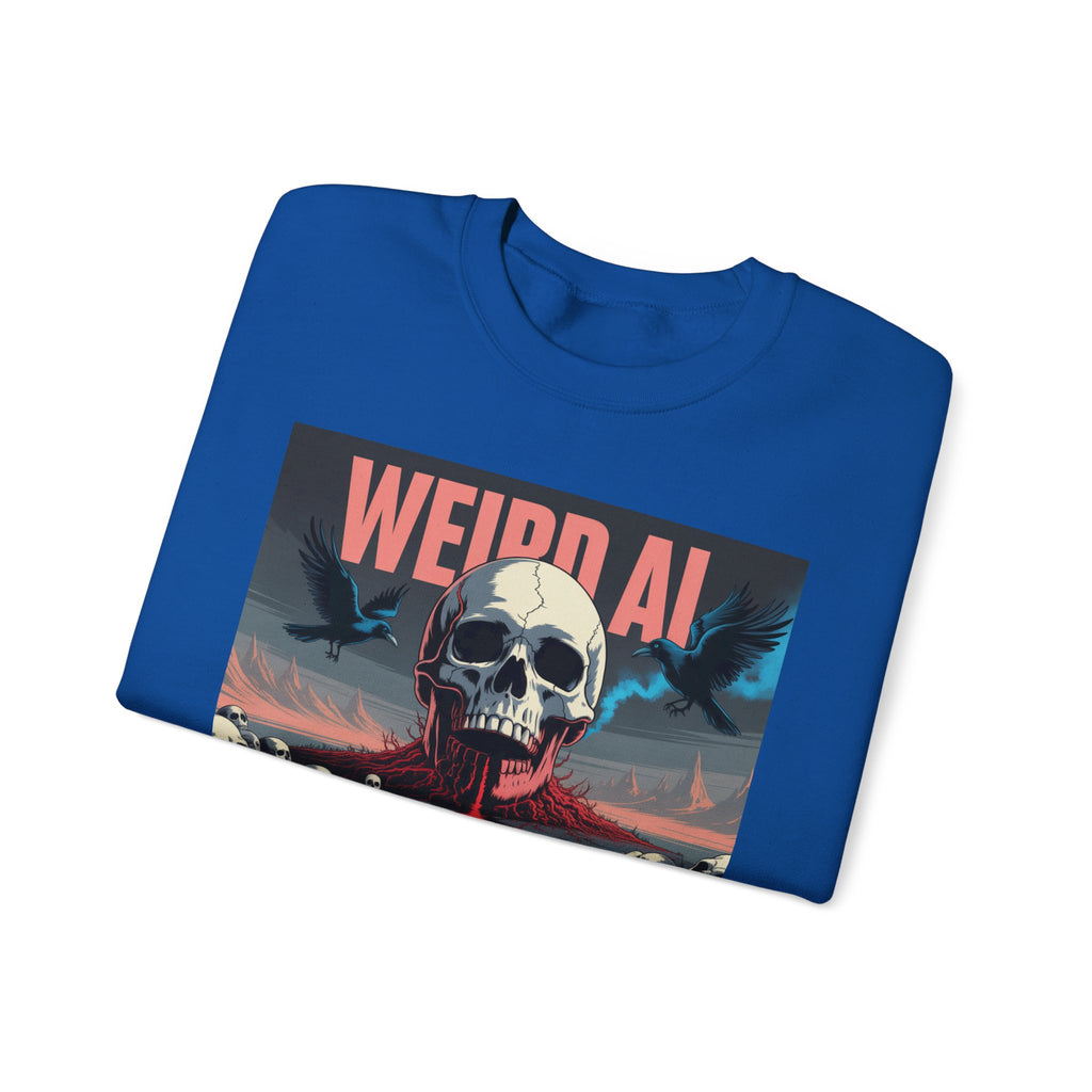 Weird AI  "Skeleton Volcano Edition” Unisex Heavy Blend™ Crewneck Sweatshirt