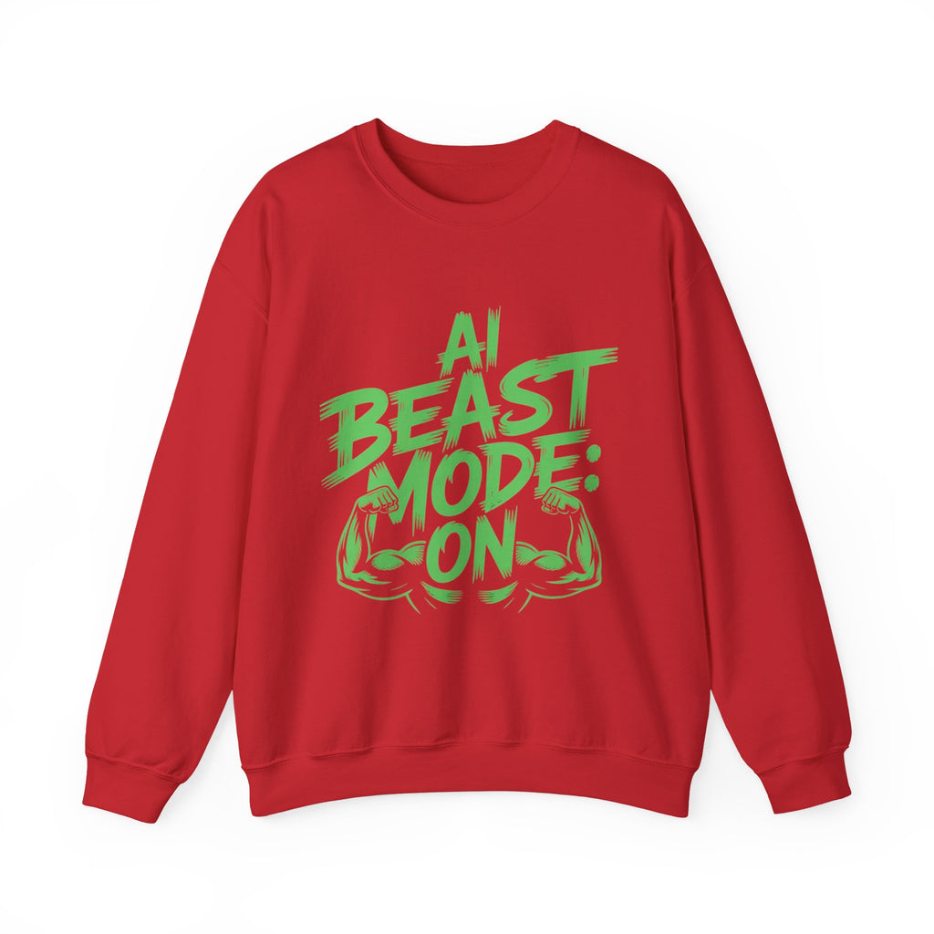 AI BEAST MODE: ON “DIGITAL HULK ENERGY” Unisex Heavy Blend™ Crewneck Sweatshirt