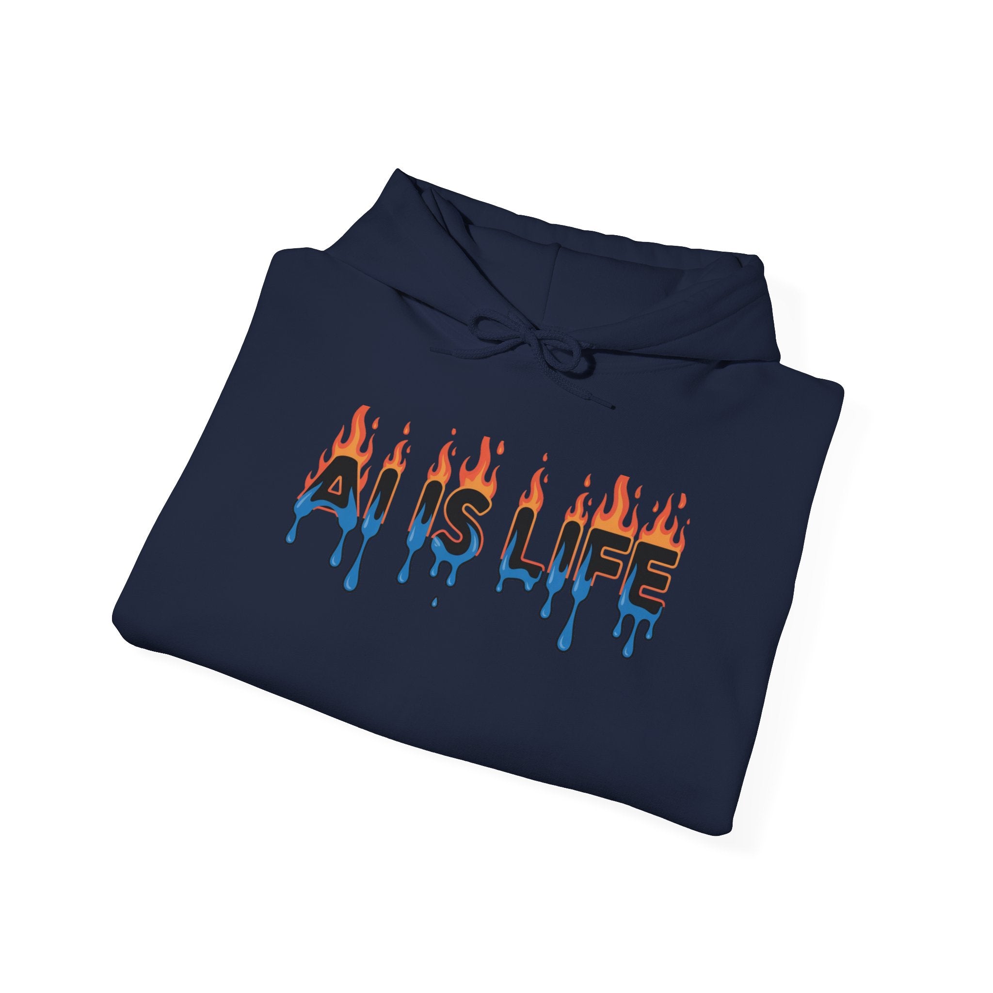 AI IS LIFE   “AI MELTDOWN”  Unisex Heavy Blend™ Hooded Sweatshirt