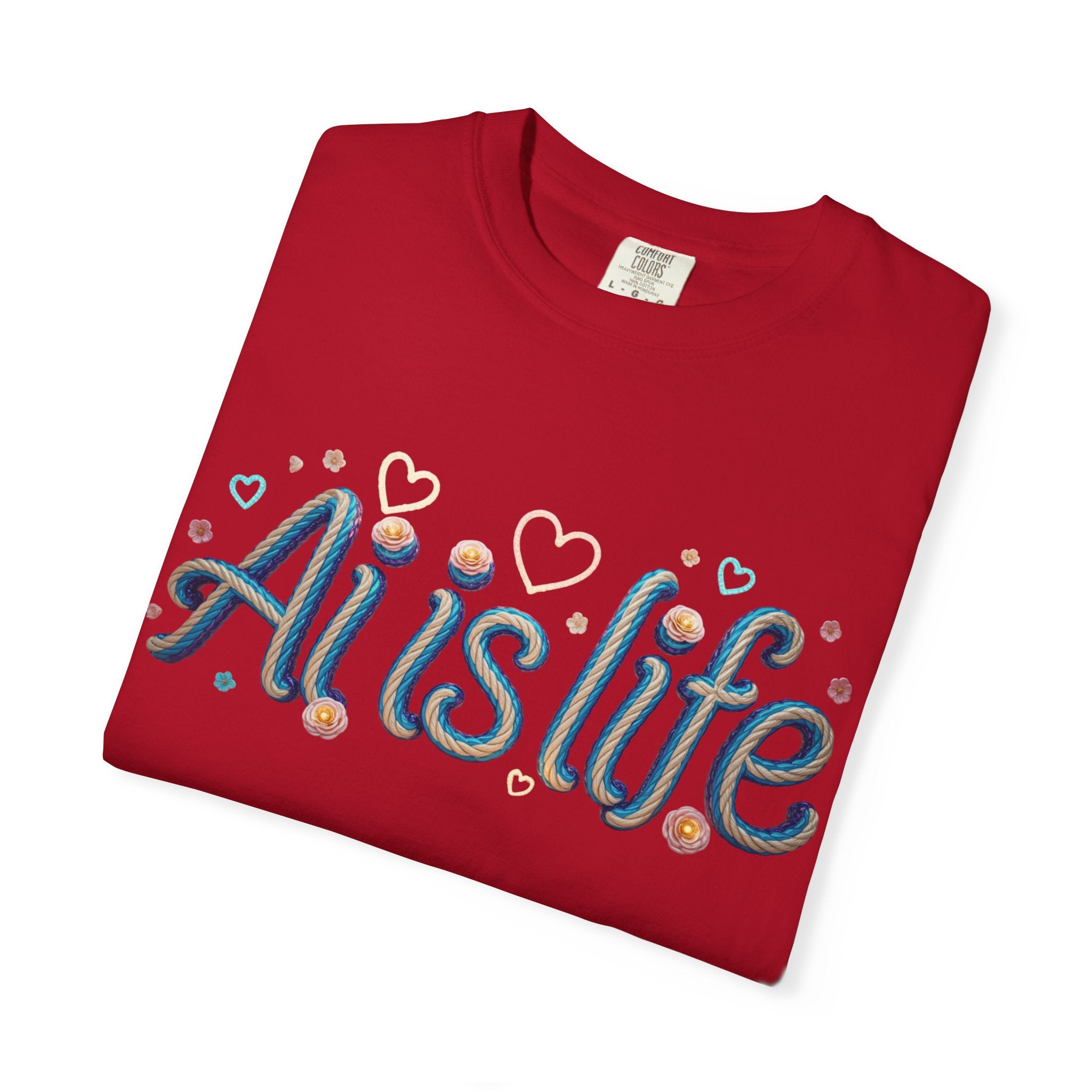 AI is Life  "TWISTED BEAUTY" Unisex Garment-Dyed T-shirt