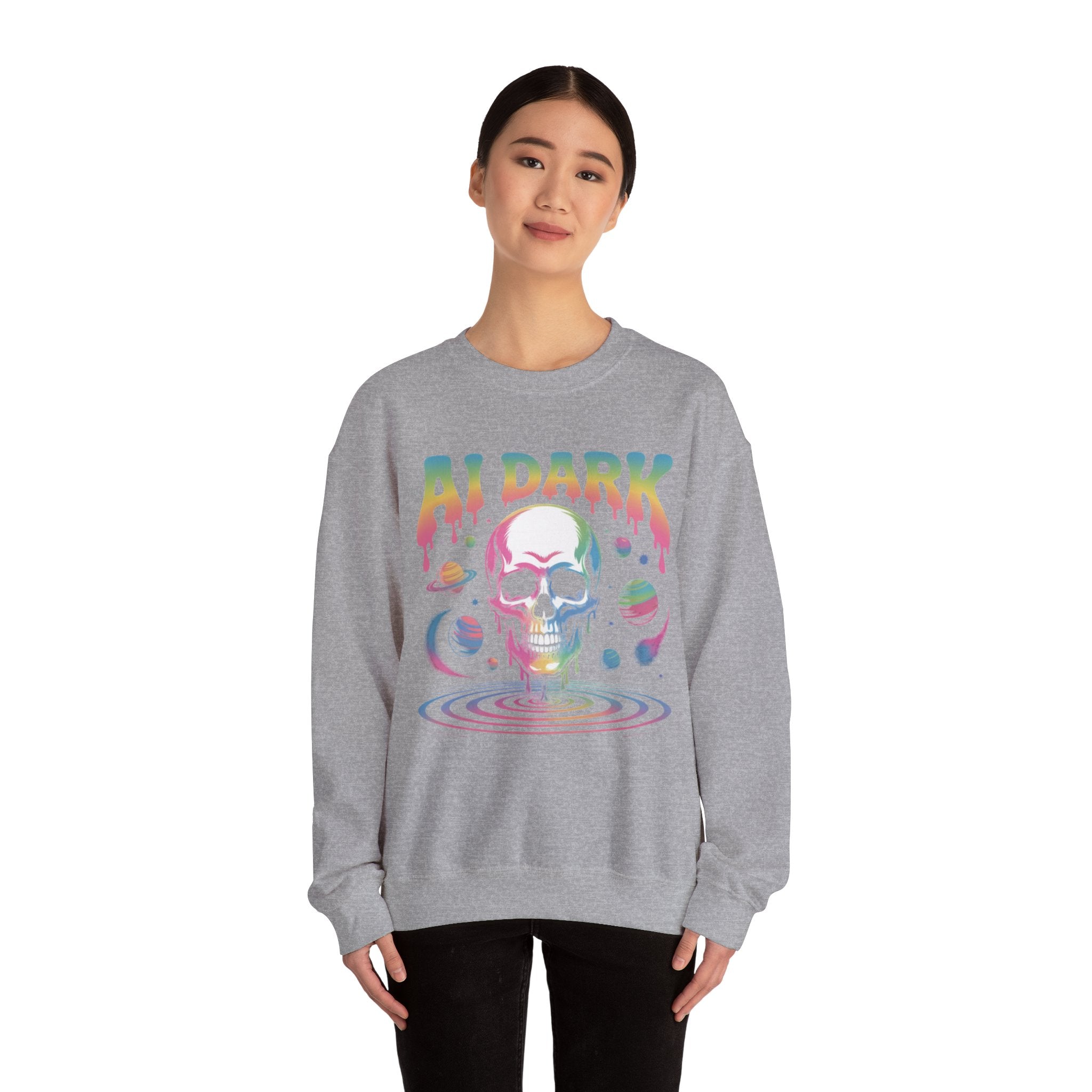 AI DARK “Death of Data” Unisex Heavy Blend™ Crewneck Sweatshirt